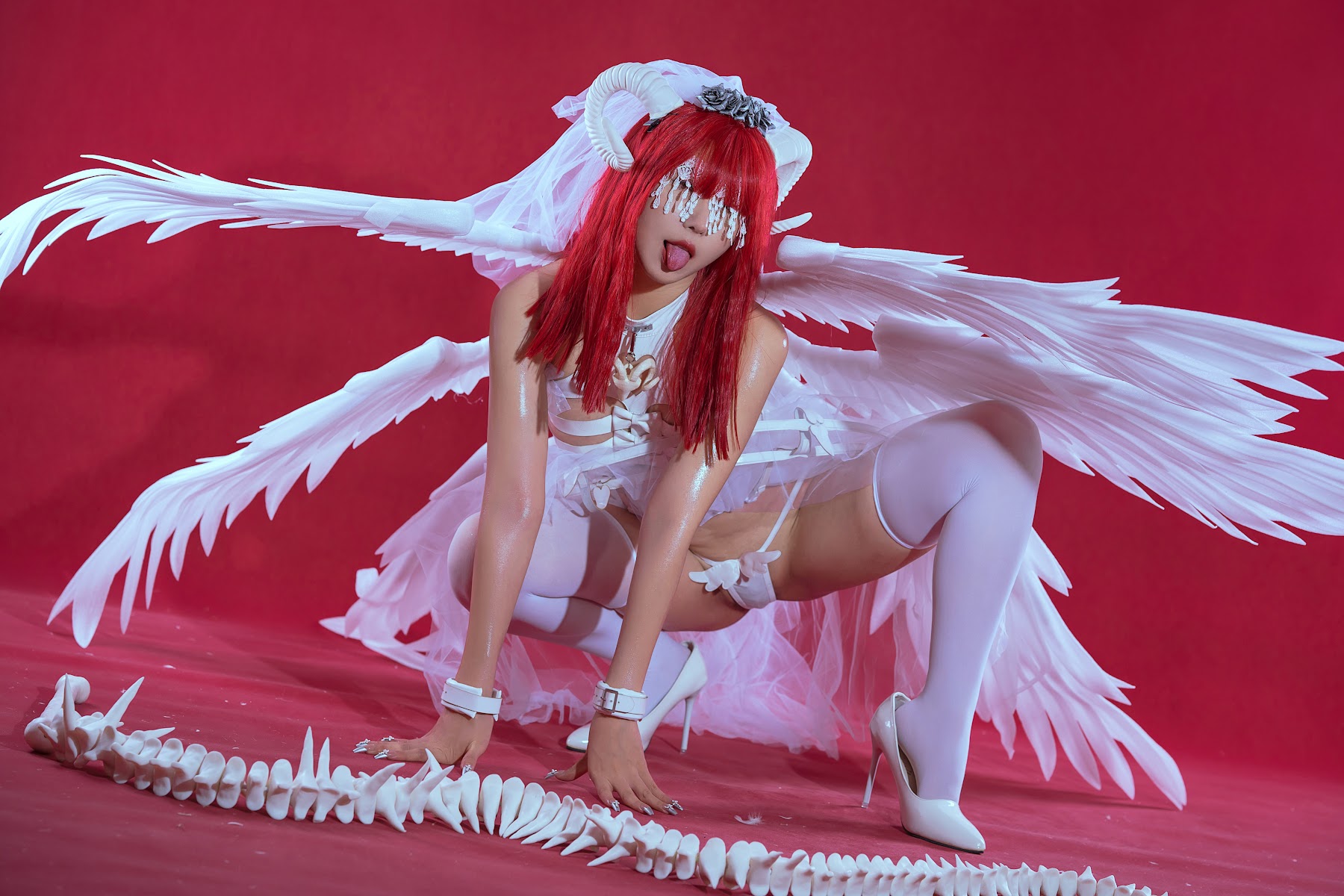 Coser@云溪溪 (Yunx1x1) Vol.062 奶桃 萝斯莉莉斯·六翼炽天使 - P13