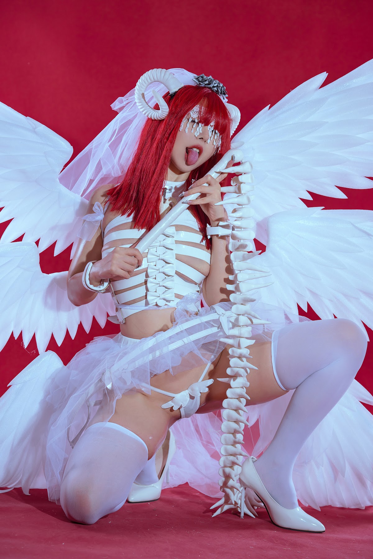 Coser@云溪溪 (Yunx1x1) Vol.062 奶桃 萝斯莉莉斯·六翼炽天使 - P14