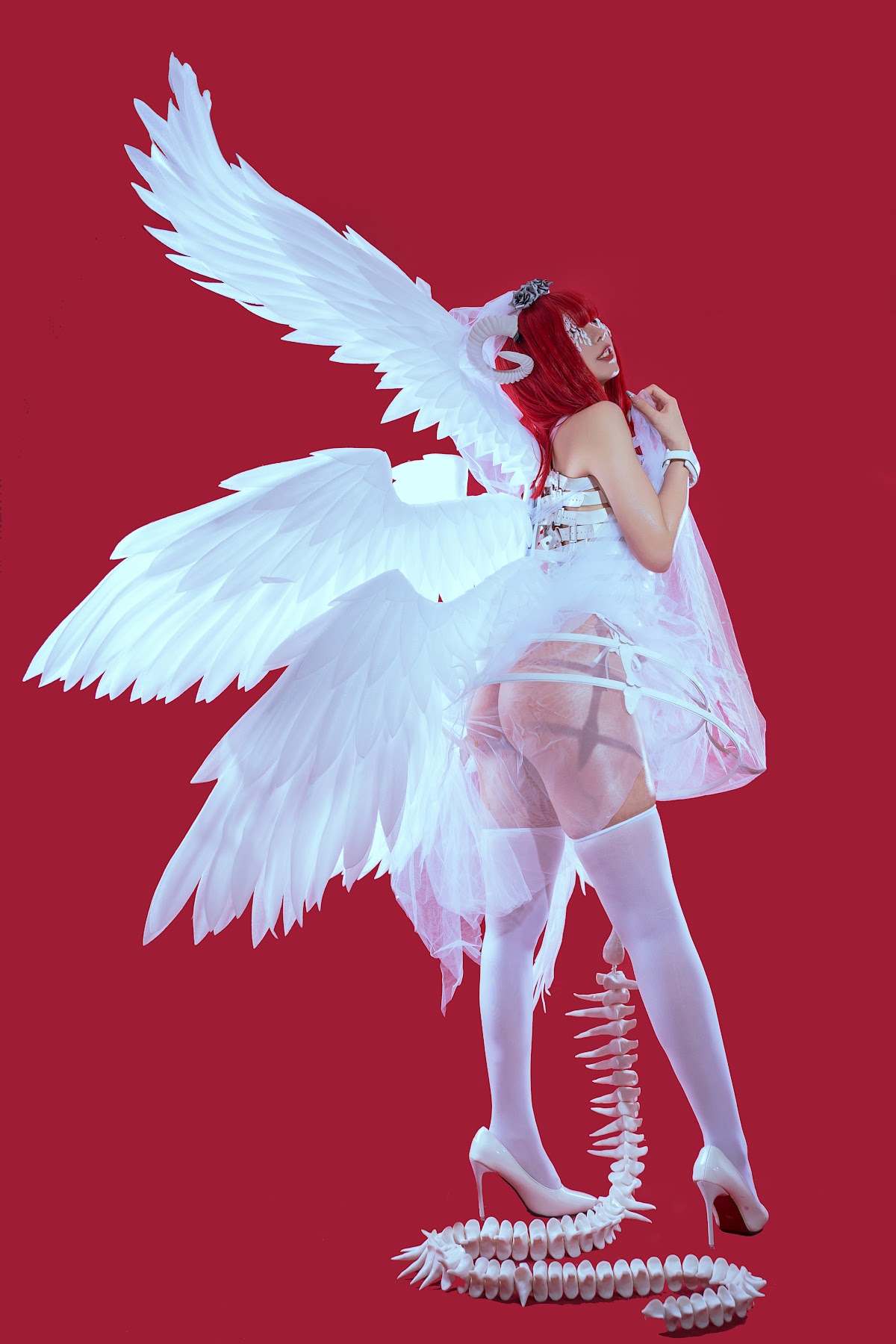 Coser@云溪溪 (Yunx1x1) Vol.062 奶桃 萝斯莉莉斯·六翼炽天使 - P19