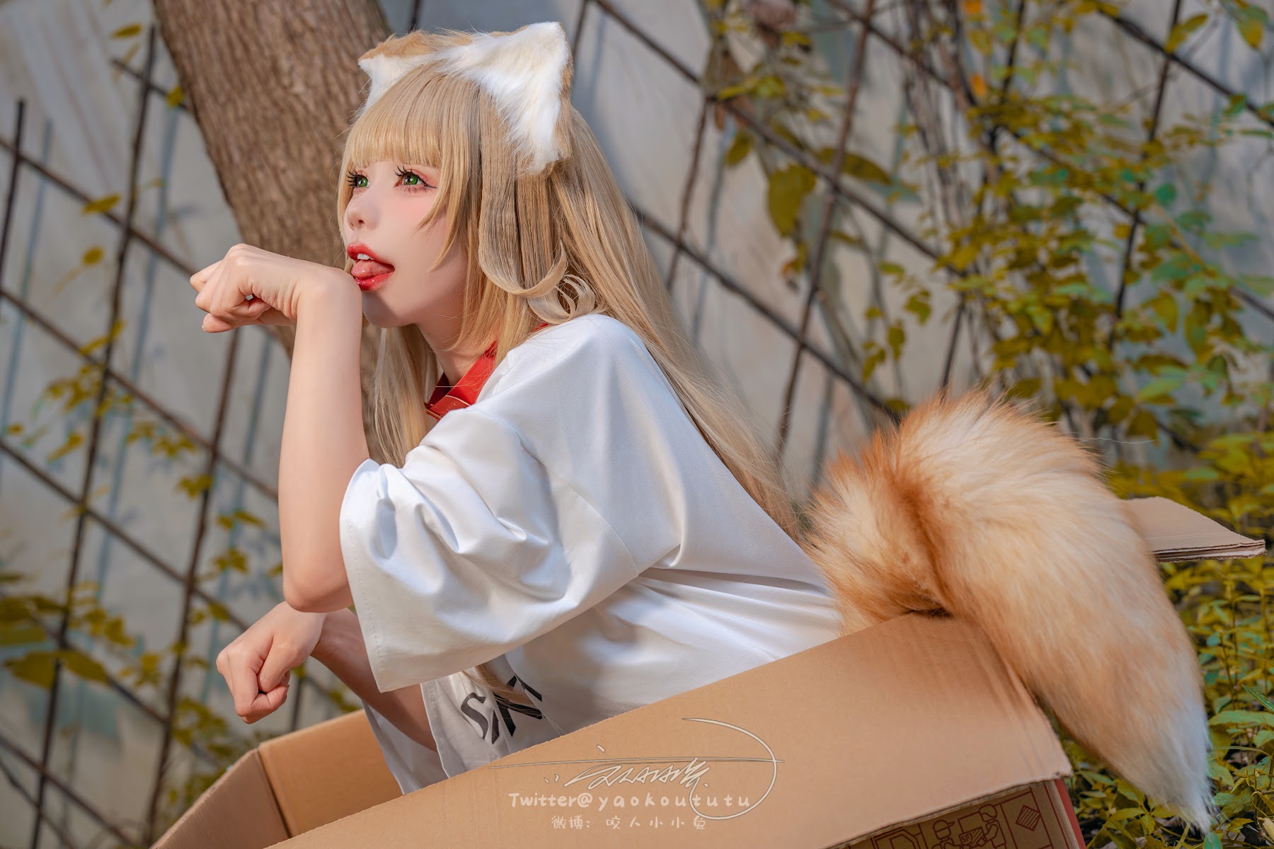 Coser@黏黏团子兔 – 捡到一只黄豆粉 UNI - P22