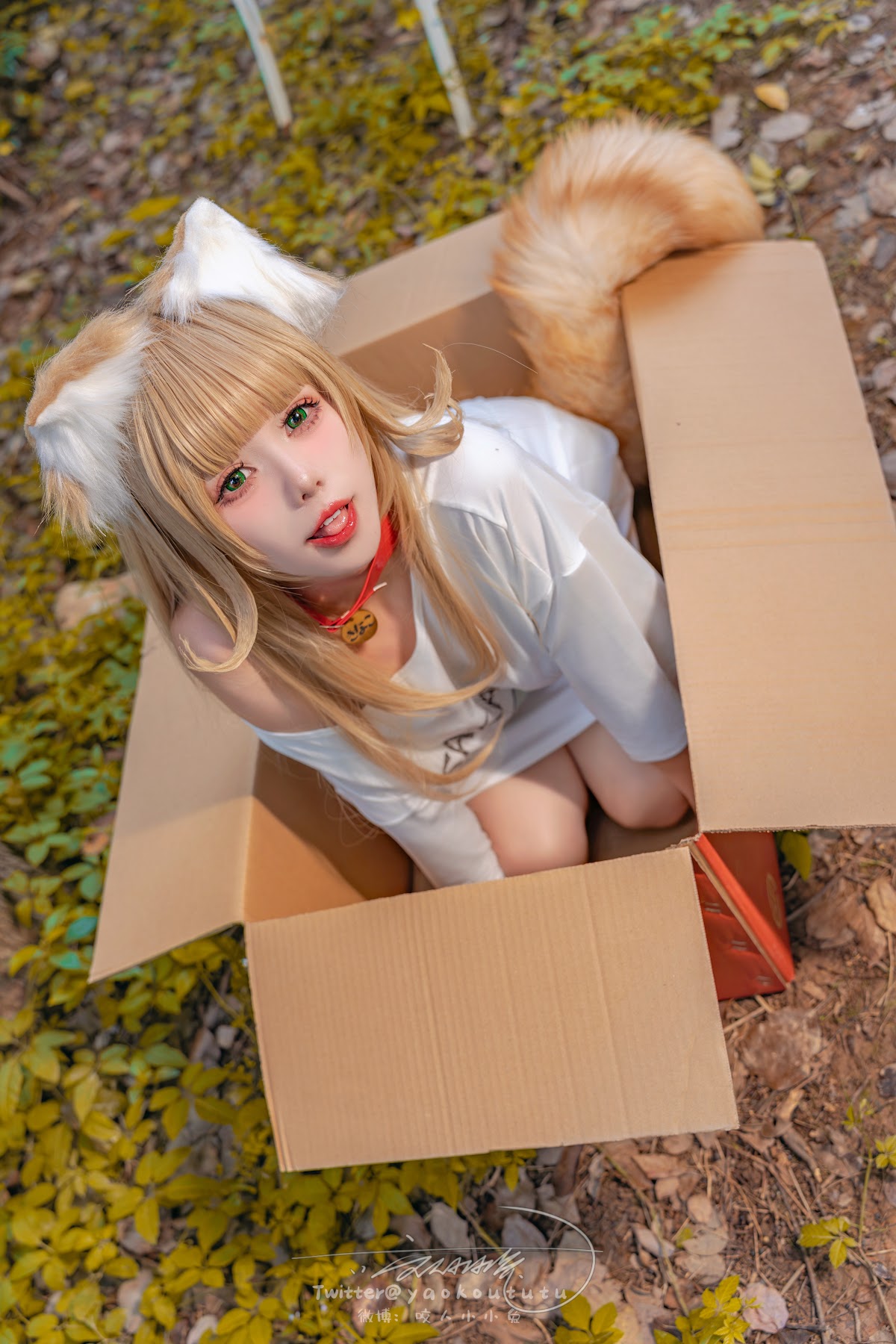 Coser@黏黏团子兔 – 捡到一只黄豆粉 UNI - P44