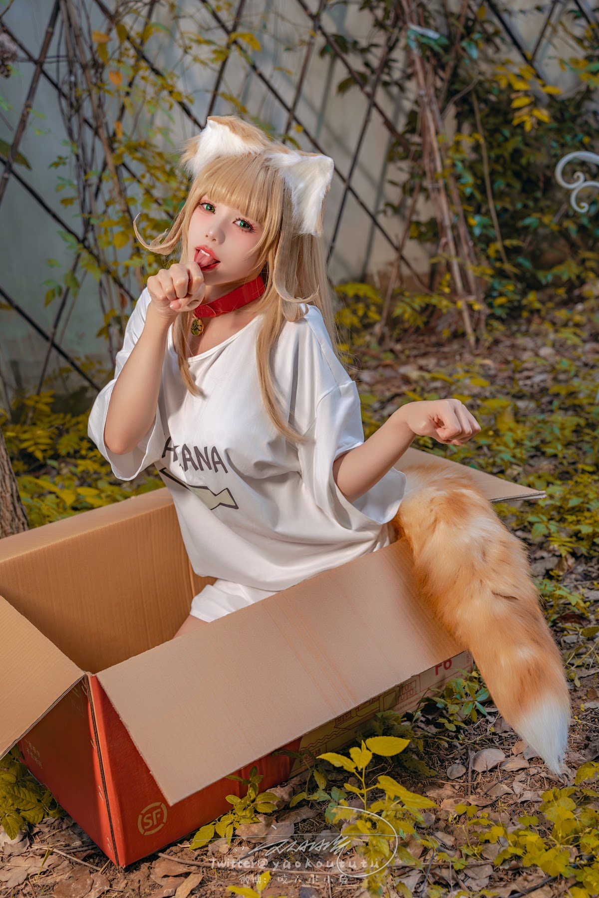 Coser@黏黏团子兔 – 捡到一只黄豆粉 UNI - P55