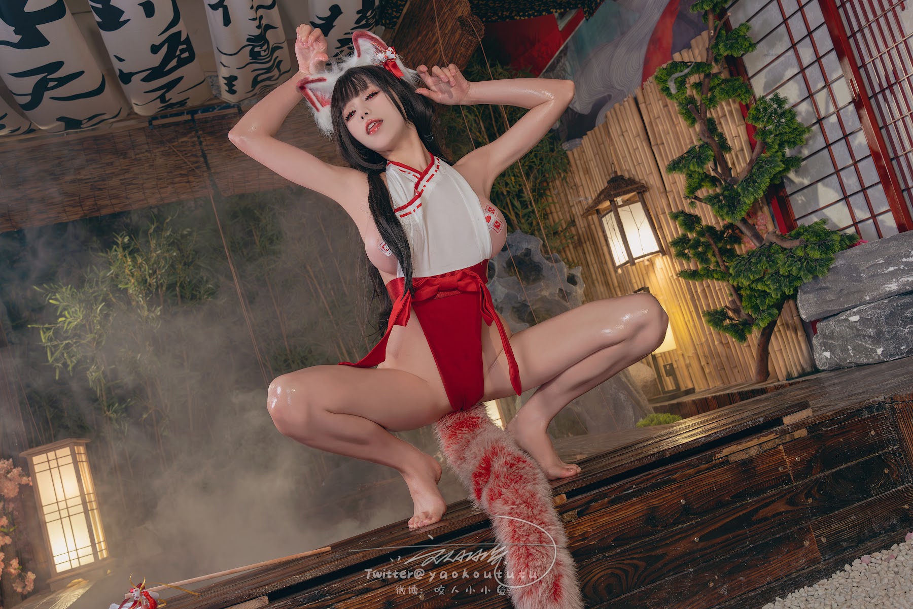 Coser@黏黏团子兔 – 狐之灵梦 Roly Poly - P39