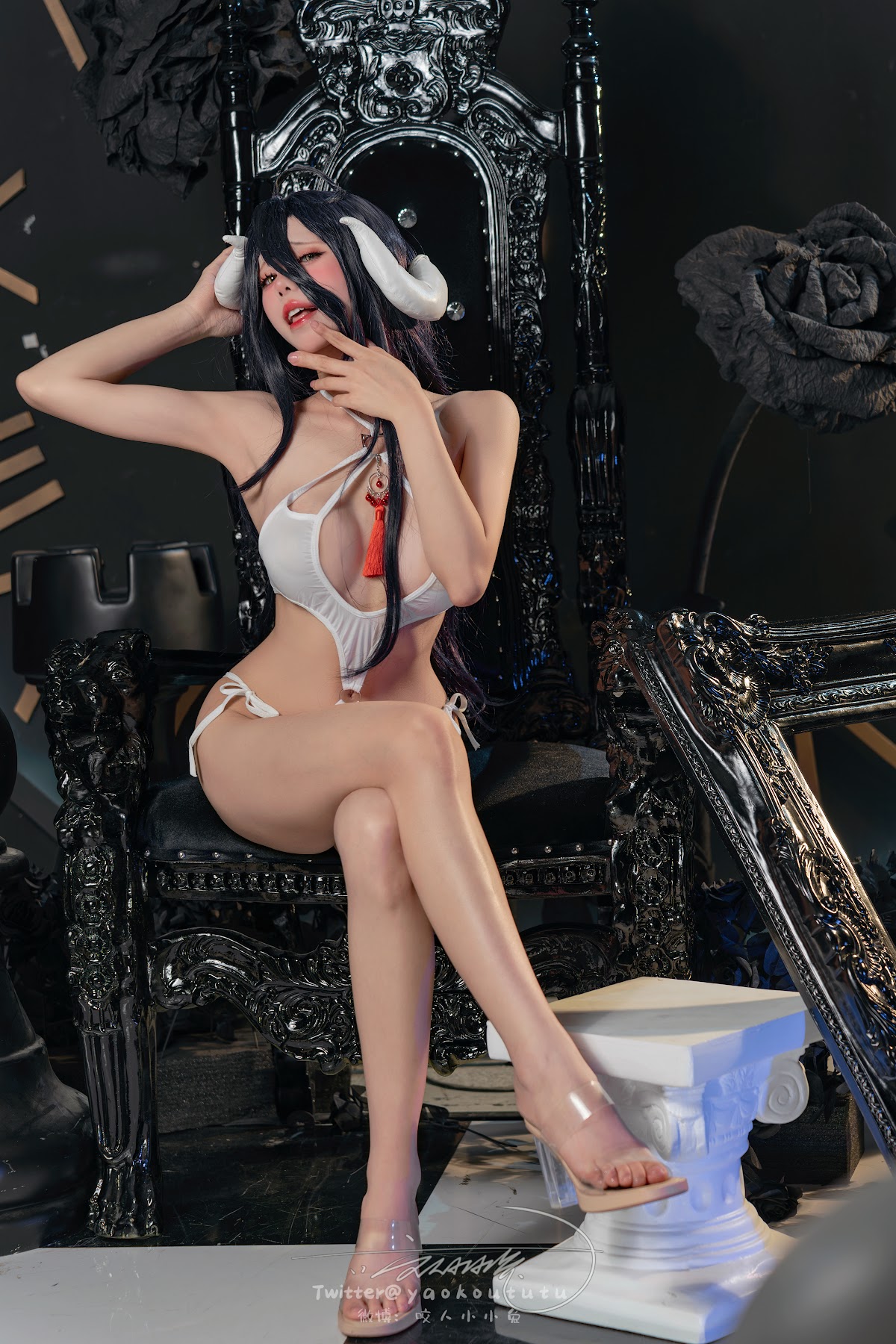 Coser@黏黏团子兔 – 魅魔之耻 雅儿贝德&Tell me - P24