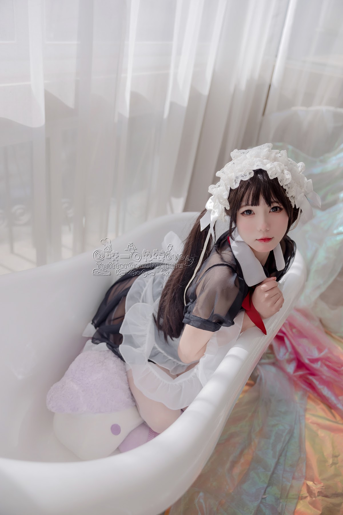 Coser@黏黏团子兔 – 黑白女仆 - P15