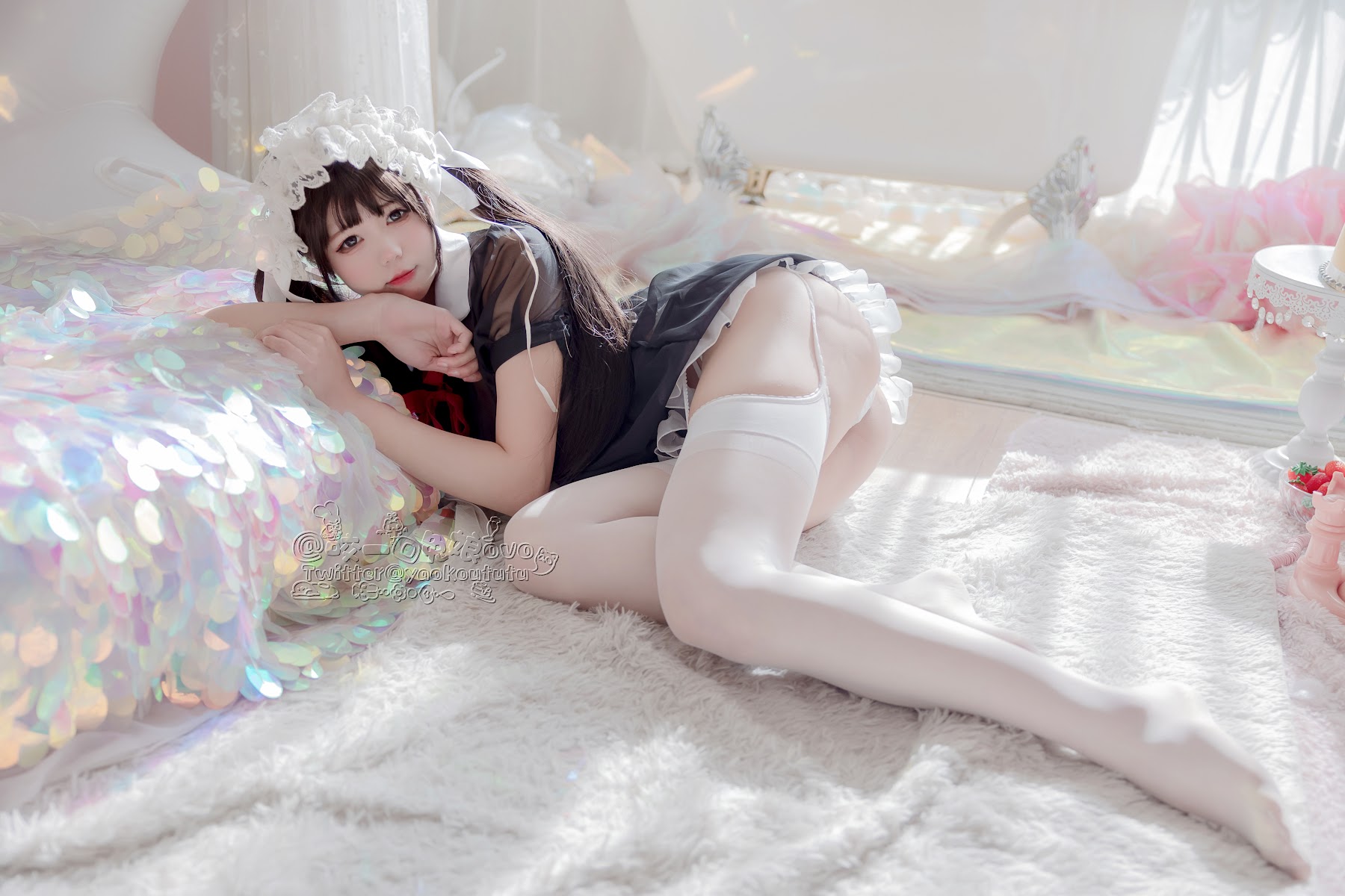 Coser@黏黏团子兔 – 黑白女仆 - P27