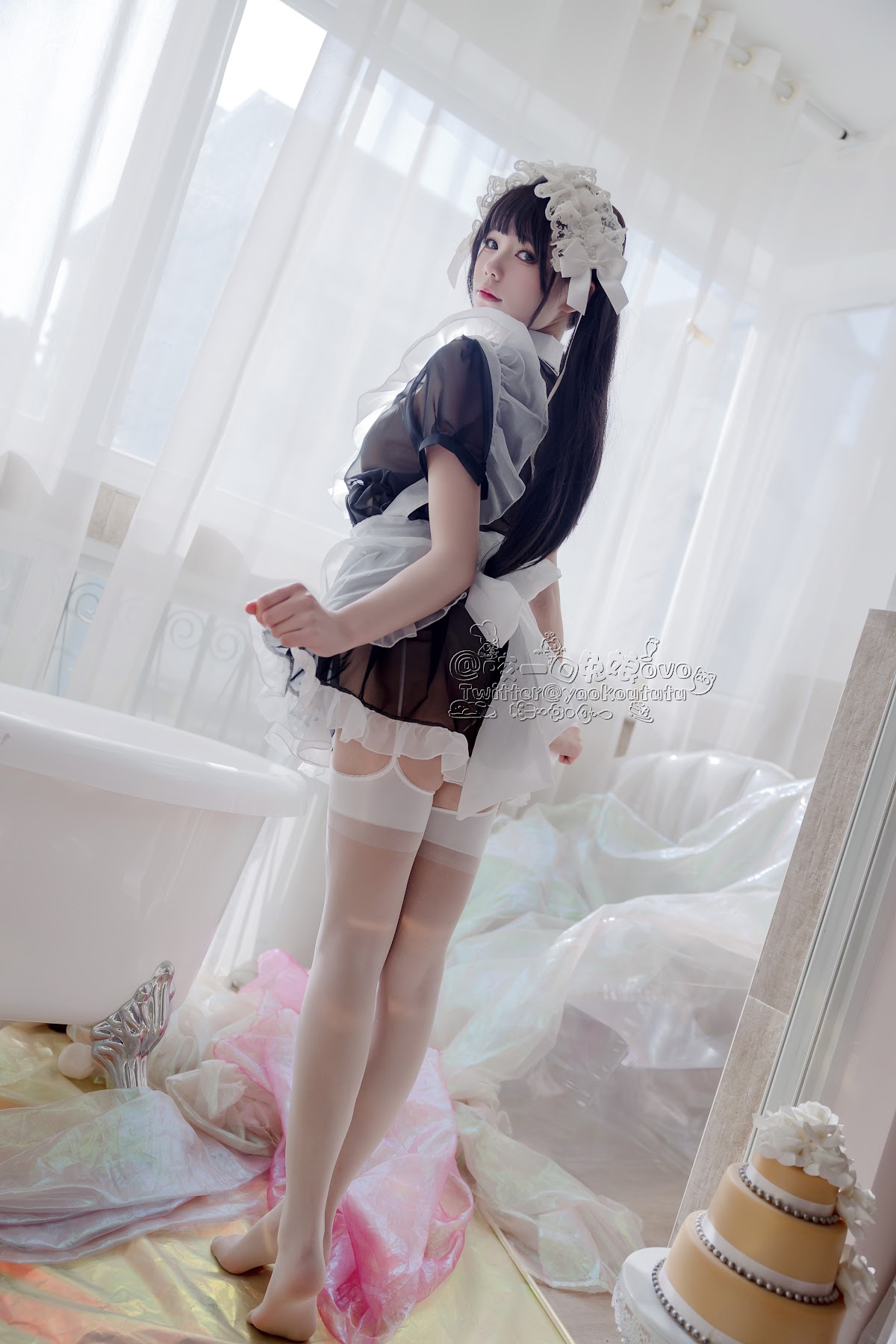 Coser@黏黏团子兔 – 黑白女仆 - P4