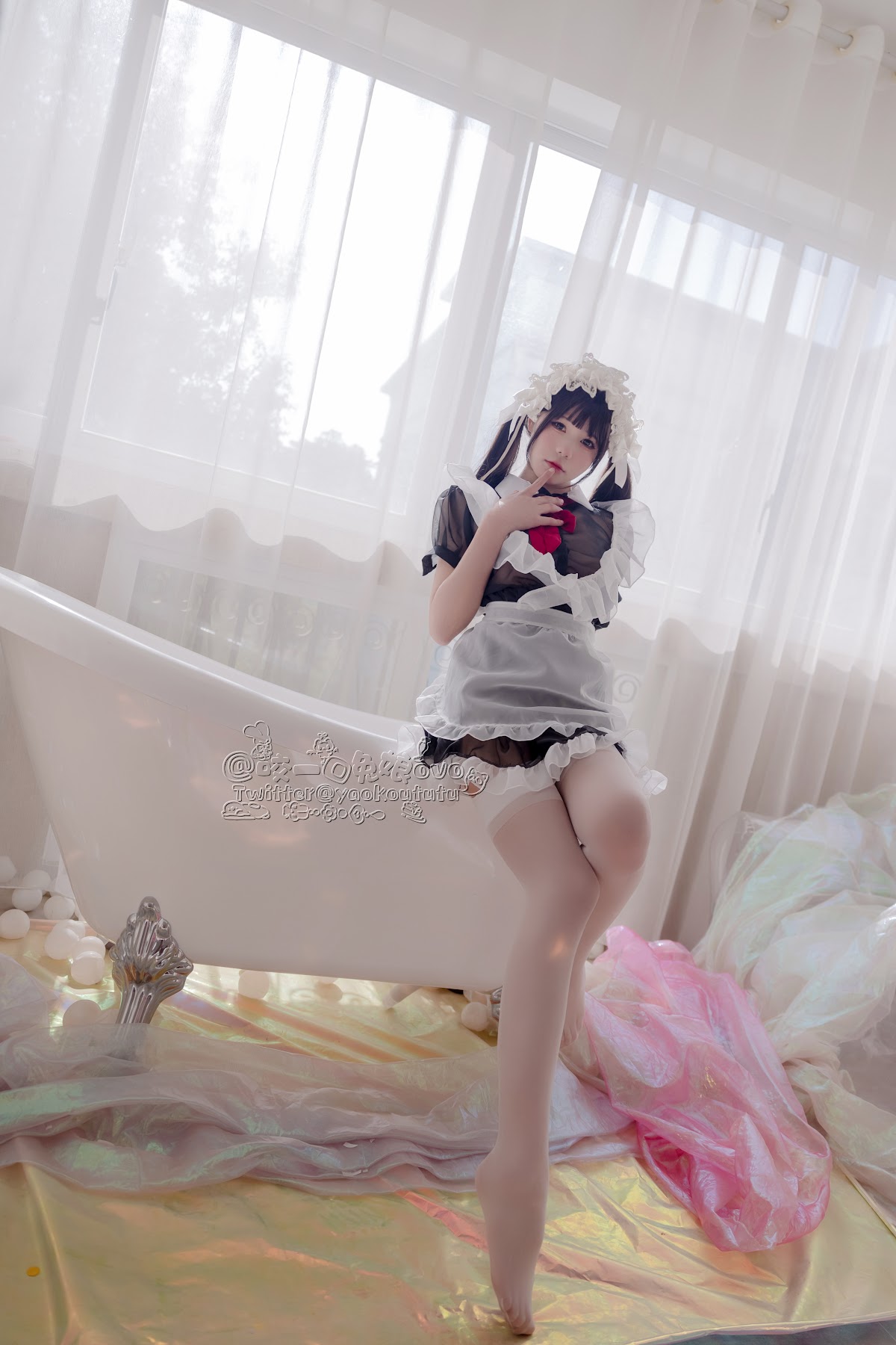 Coser@黏黏团子兔 – 黑白女仆 - P6