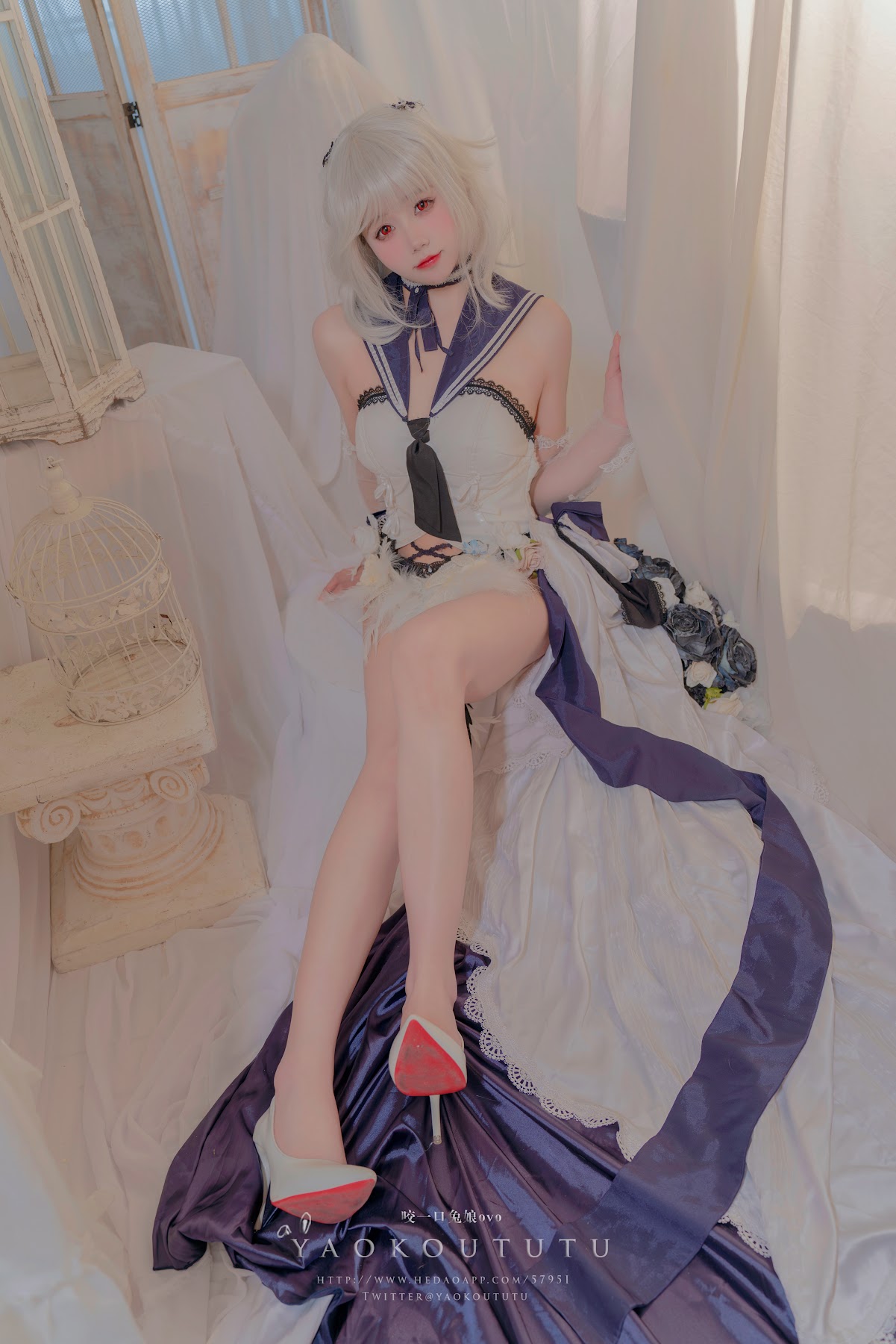 Coser@黏黏团子兔 – 梳妆的大小姐 – 可畏 - P35