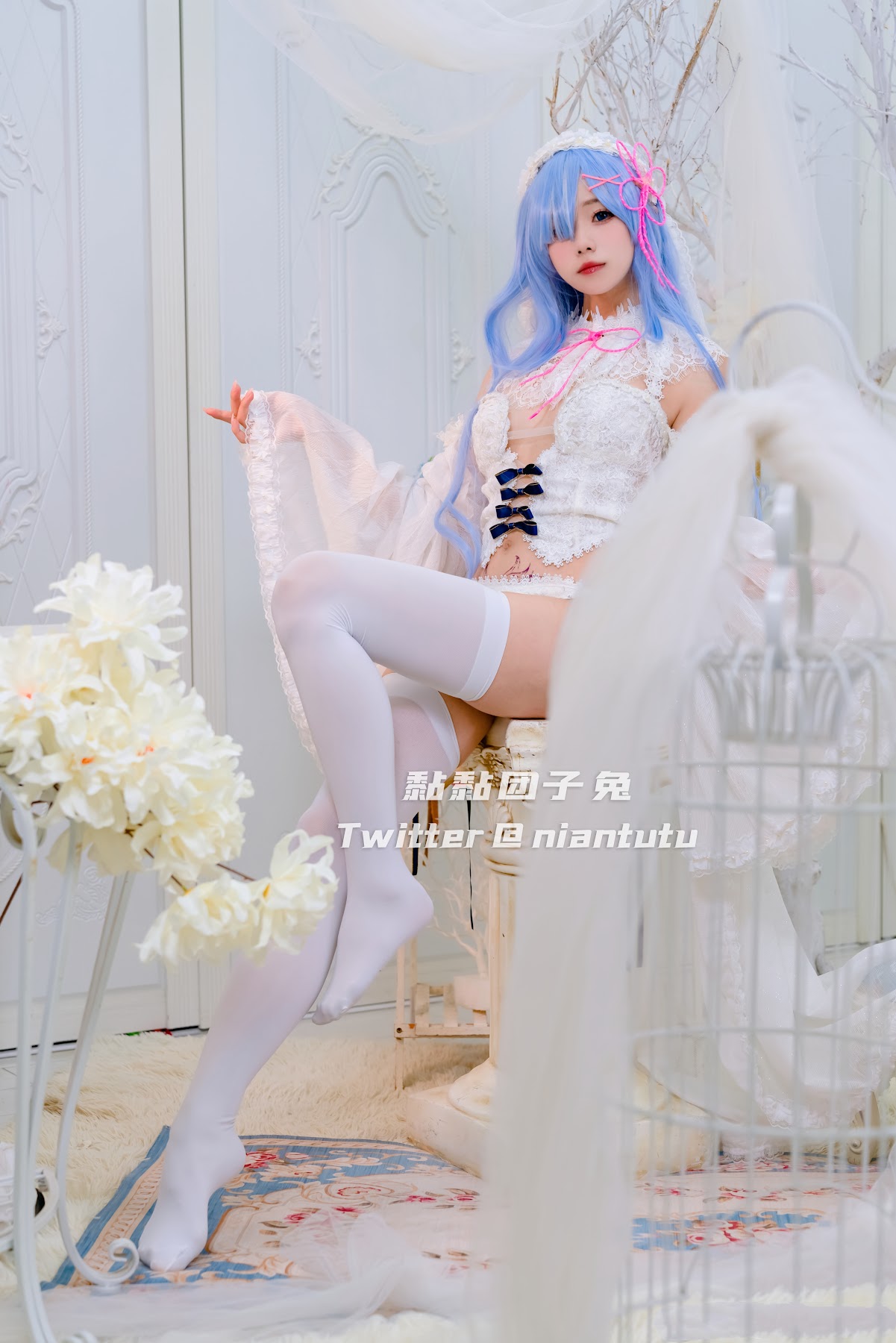 Coser@黏黏团子兔 – 长发蕾姆 - P1