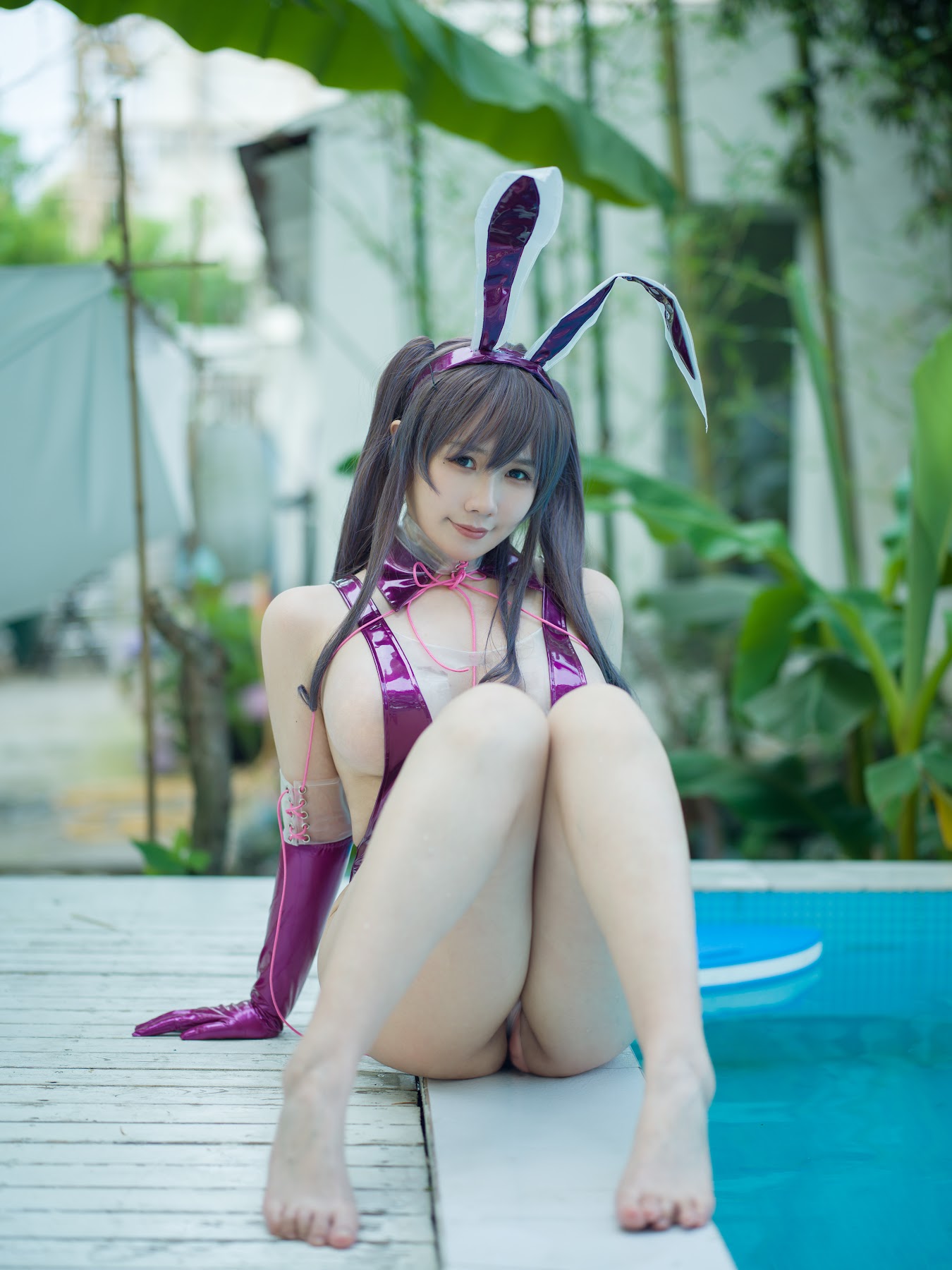 Coser@麻花麻花酱 – 紫色透明泳装 - P13