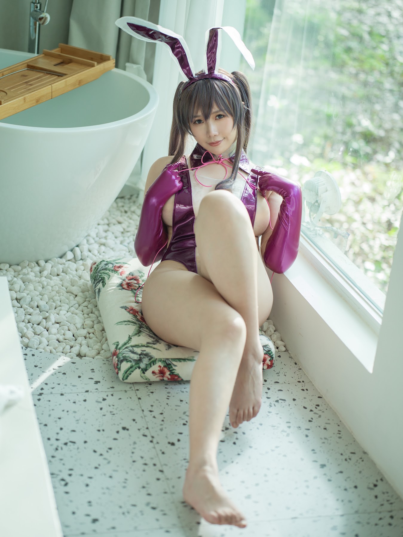 Coser@麻花麻花酱 – 紫色透明泳装 - P3