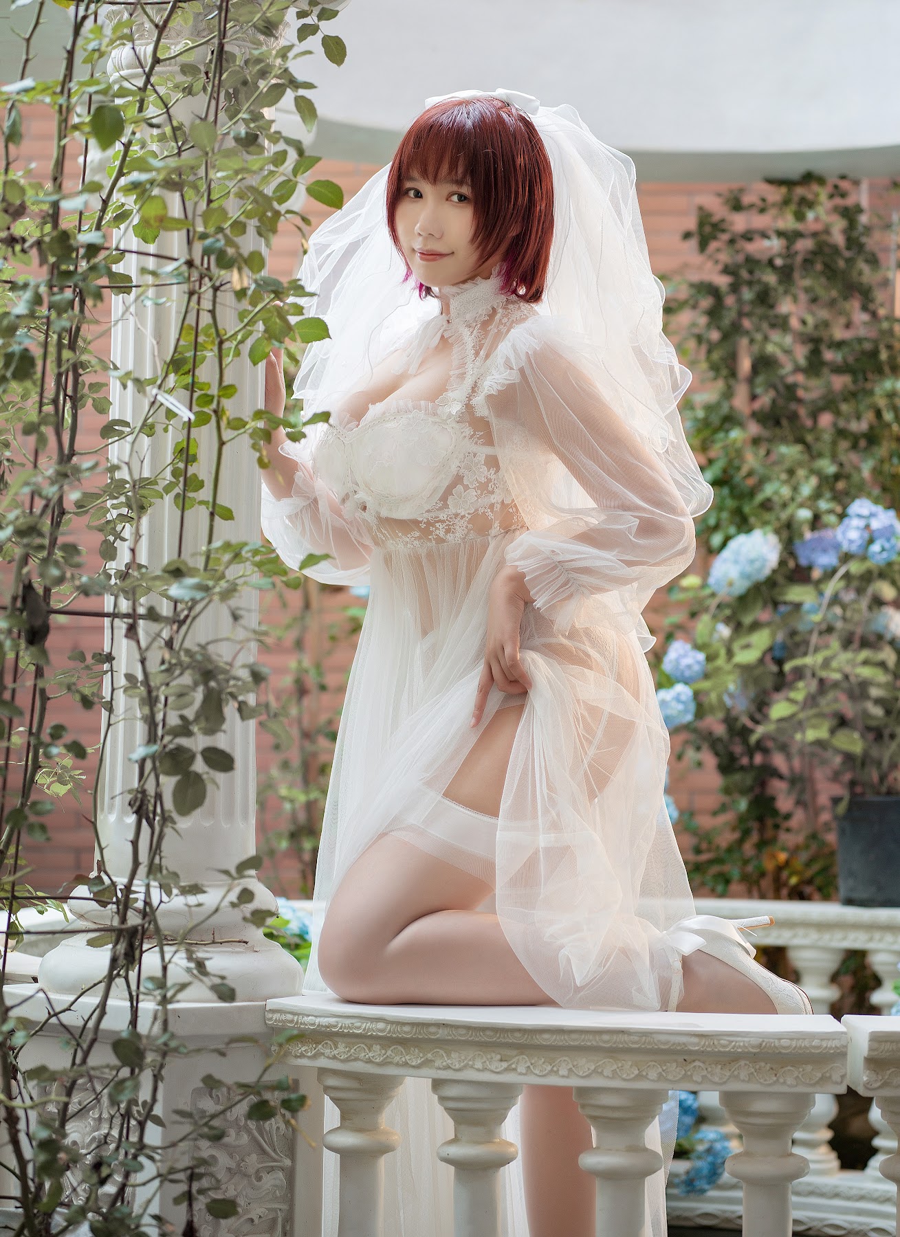 Coser@麻花麻花酱 – 黑白婚纱 - P42