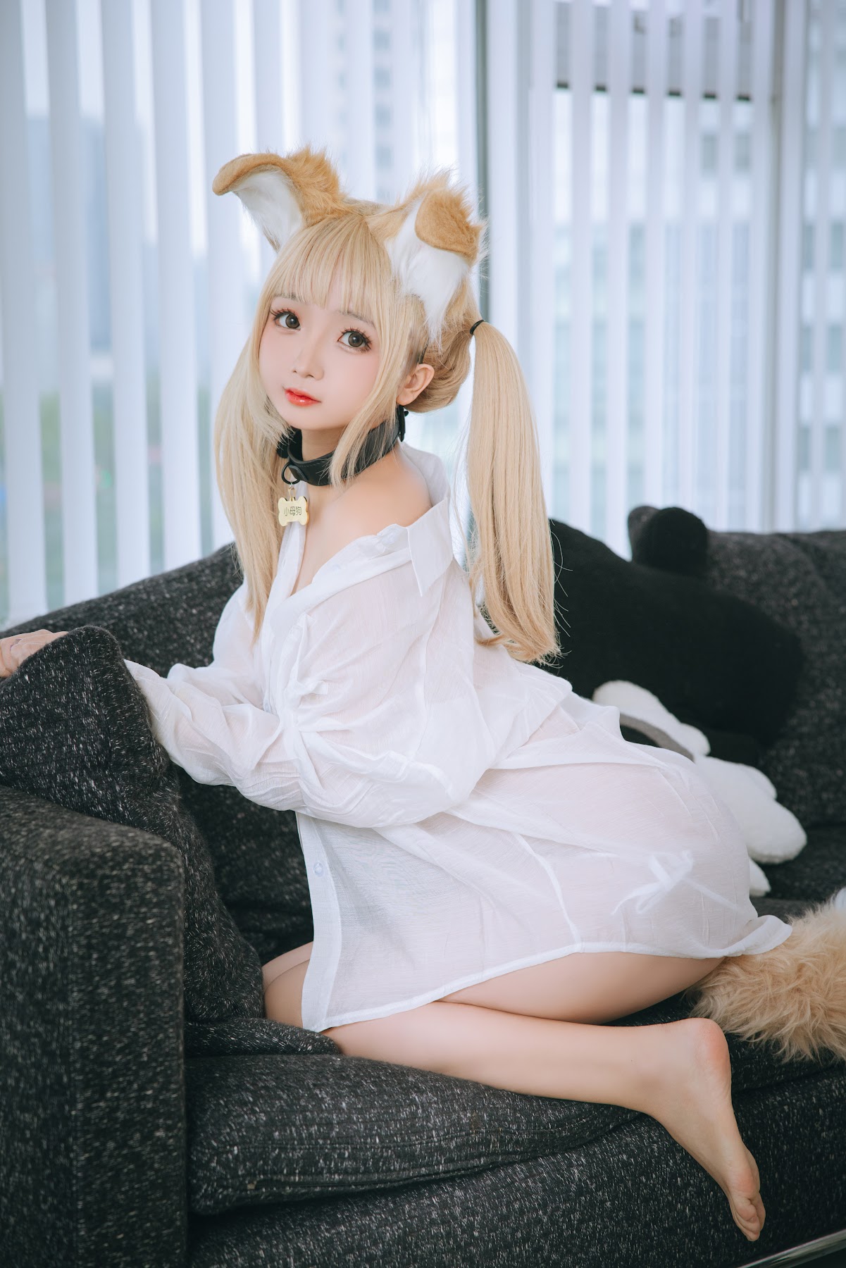 Coser@日奈娇 – 衬衫小狗 - P47