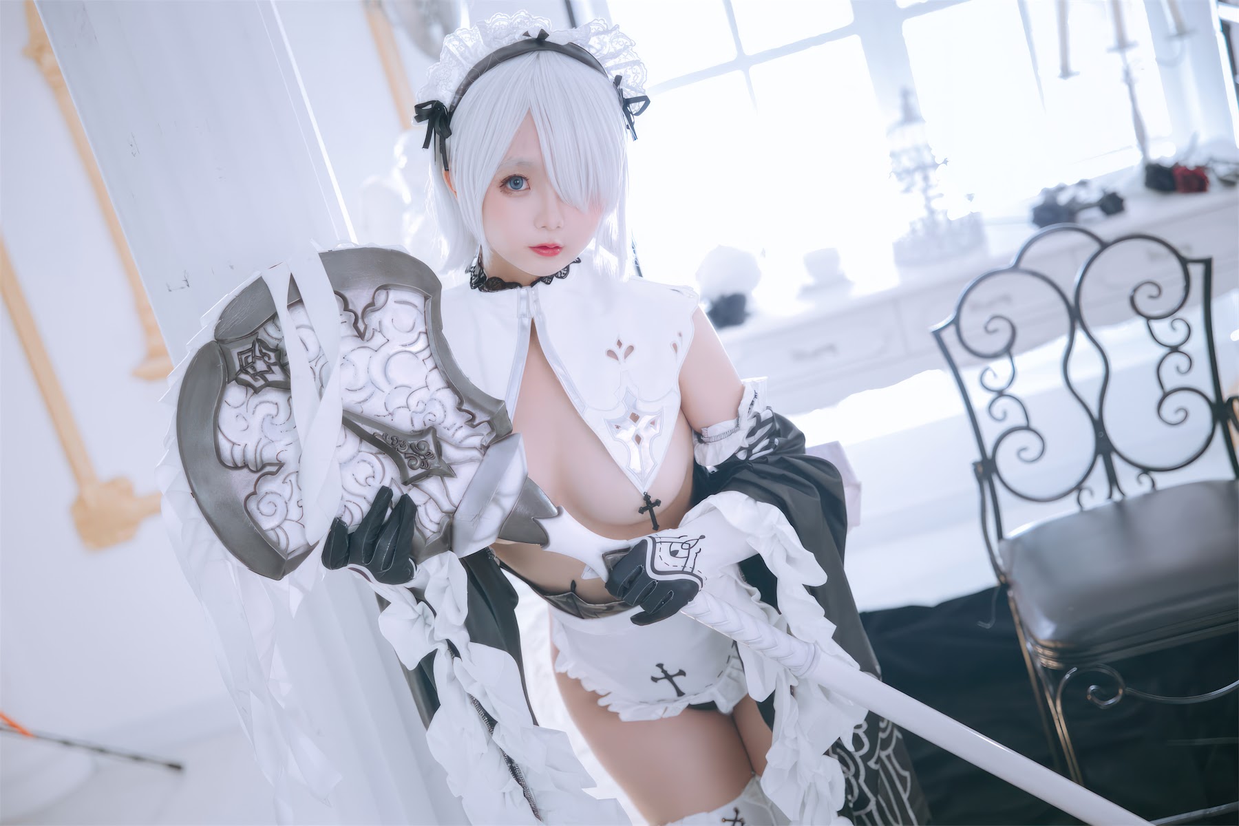 Coser@日奈娇 – 2B奶盖女仆 - P19