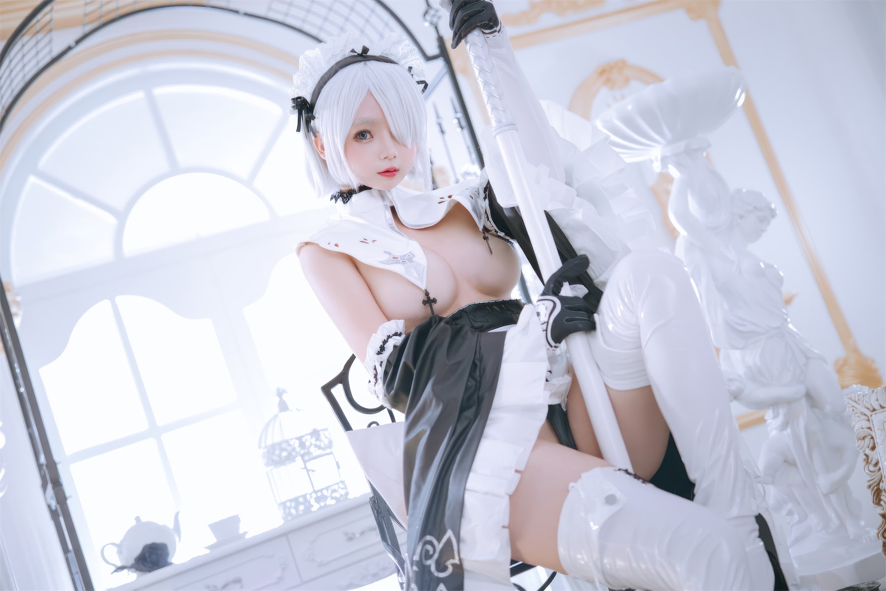 Coser@日奈娇 – 2B奶盖女仆 - P25