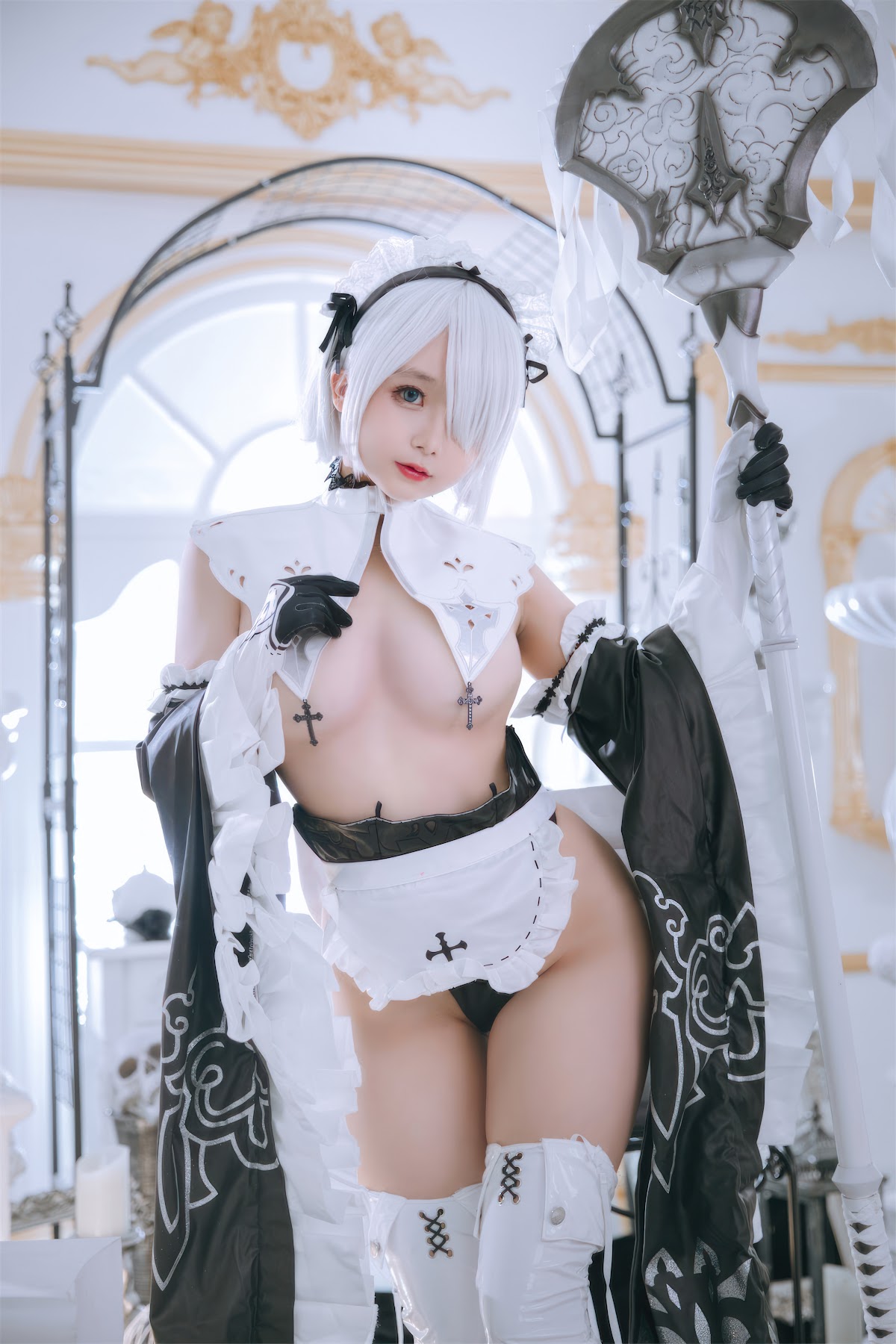 Coser@日奈娇 – 2B奶盖女仆 - P48