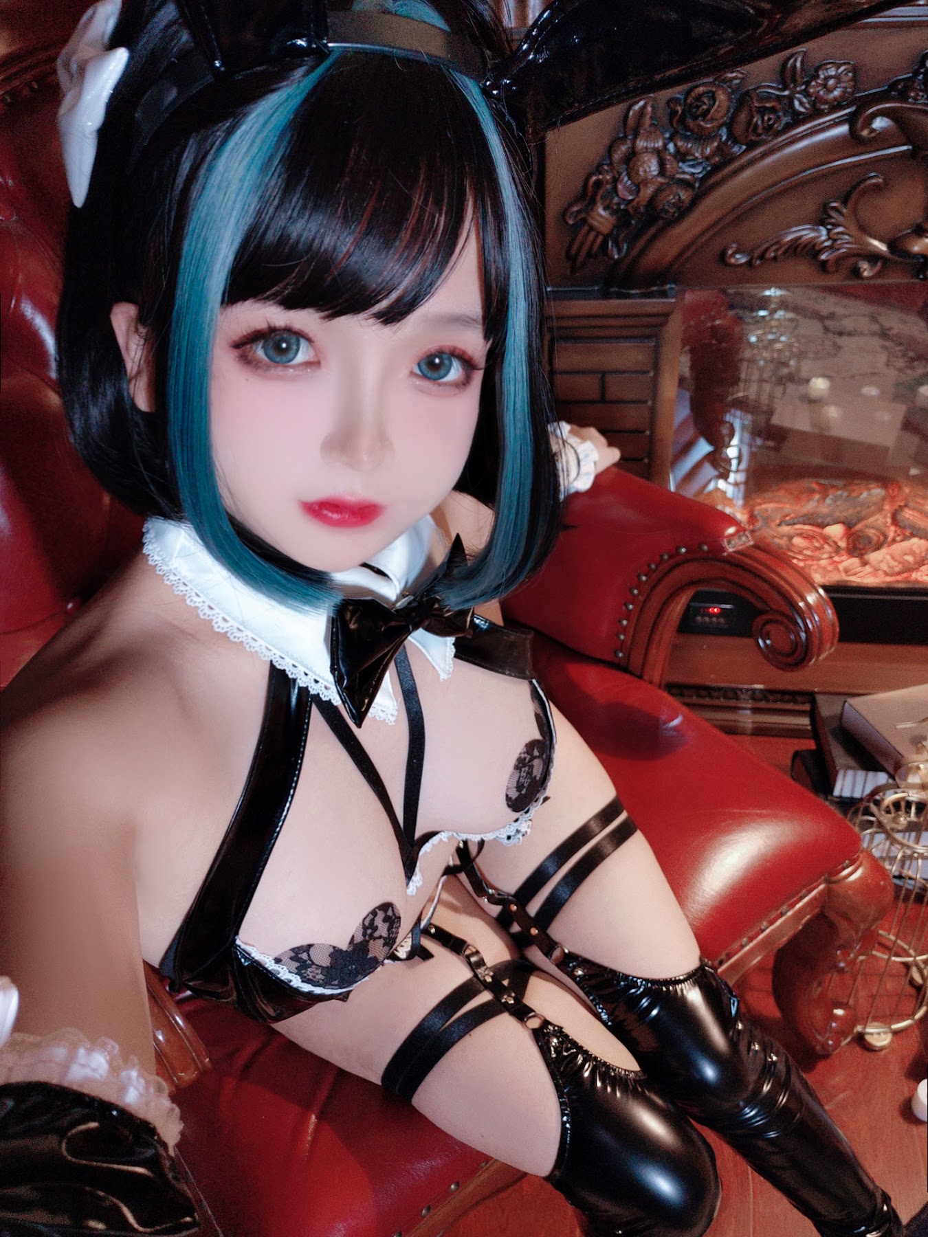 Coser@日奈娇 – 万圣恶魔皮衣 - P55