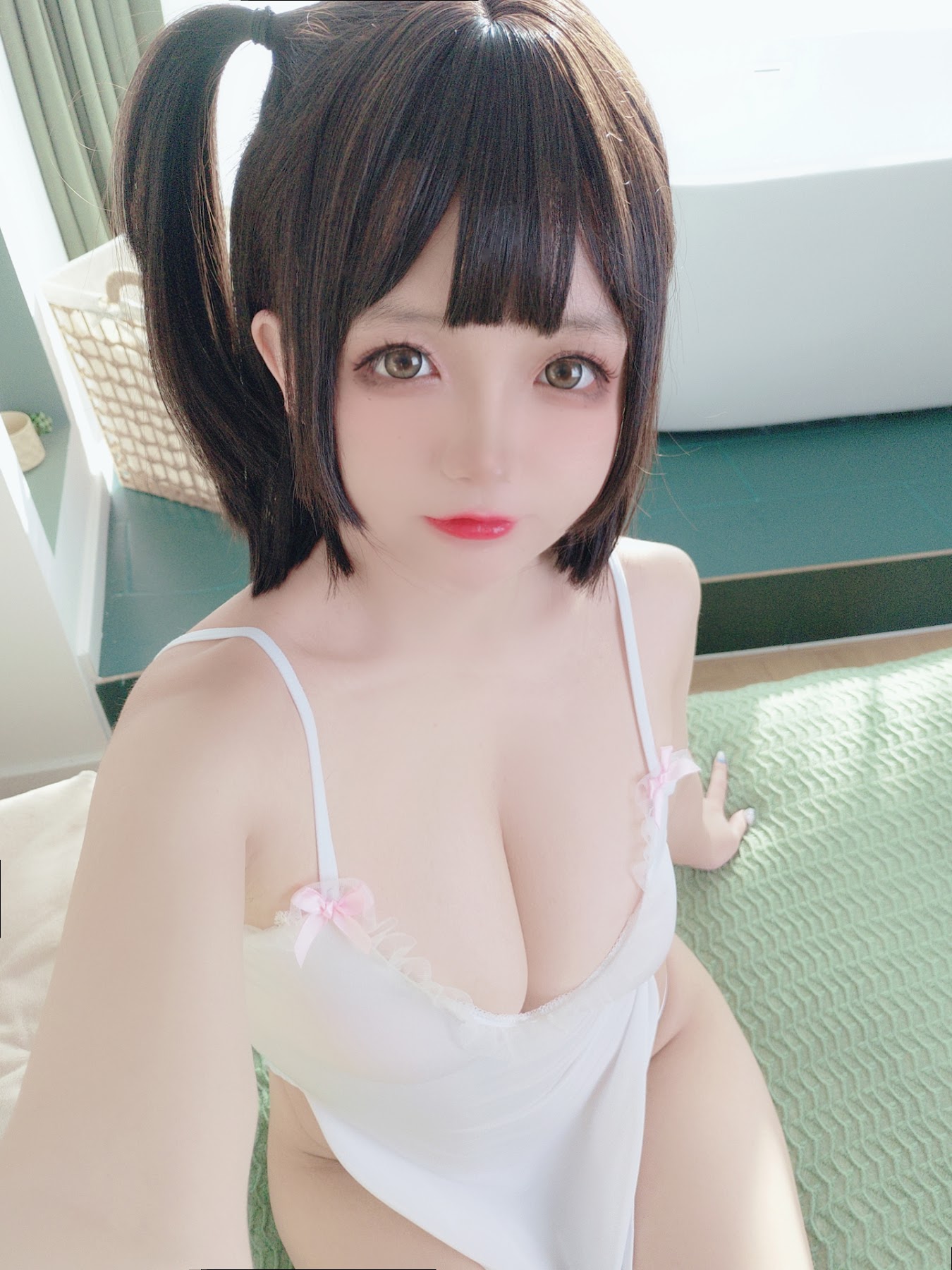 Coser@日奈娇 – 湿身小白裙 - P82