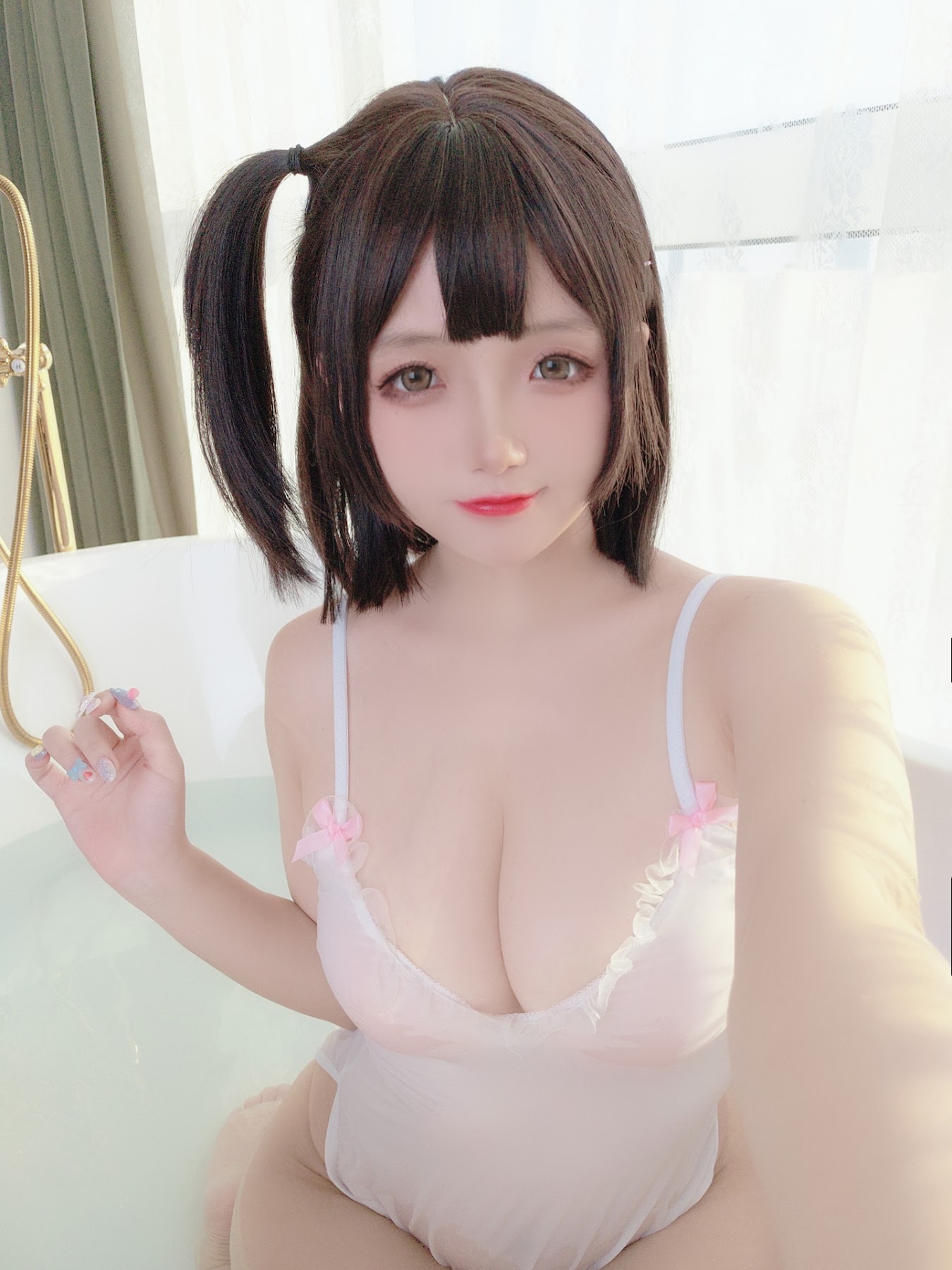 Coser@日奈娇 – 湿身小白裙 - P88