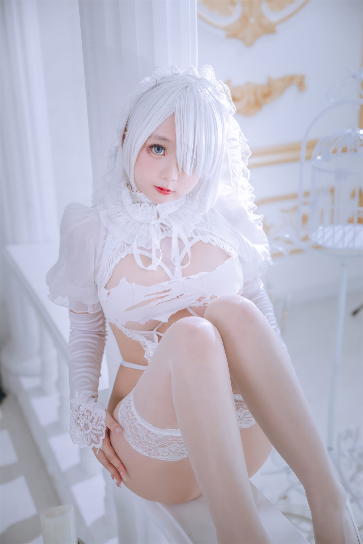 Coser@日奈娇 – 白色花嫁 - P33