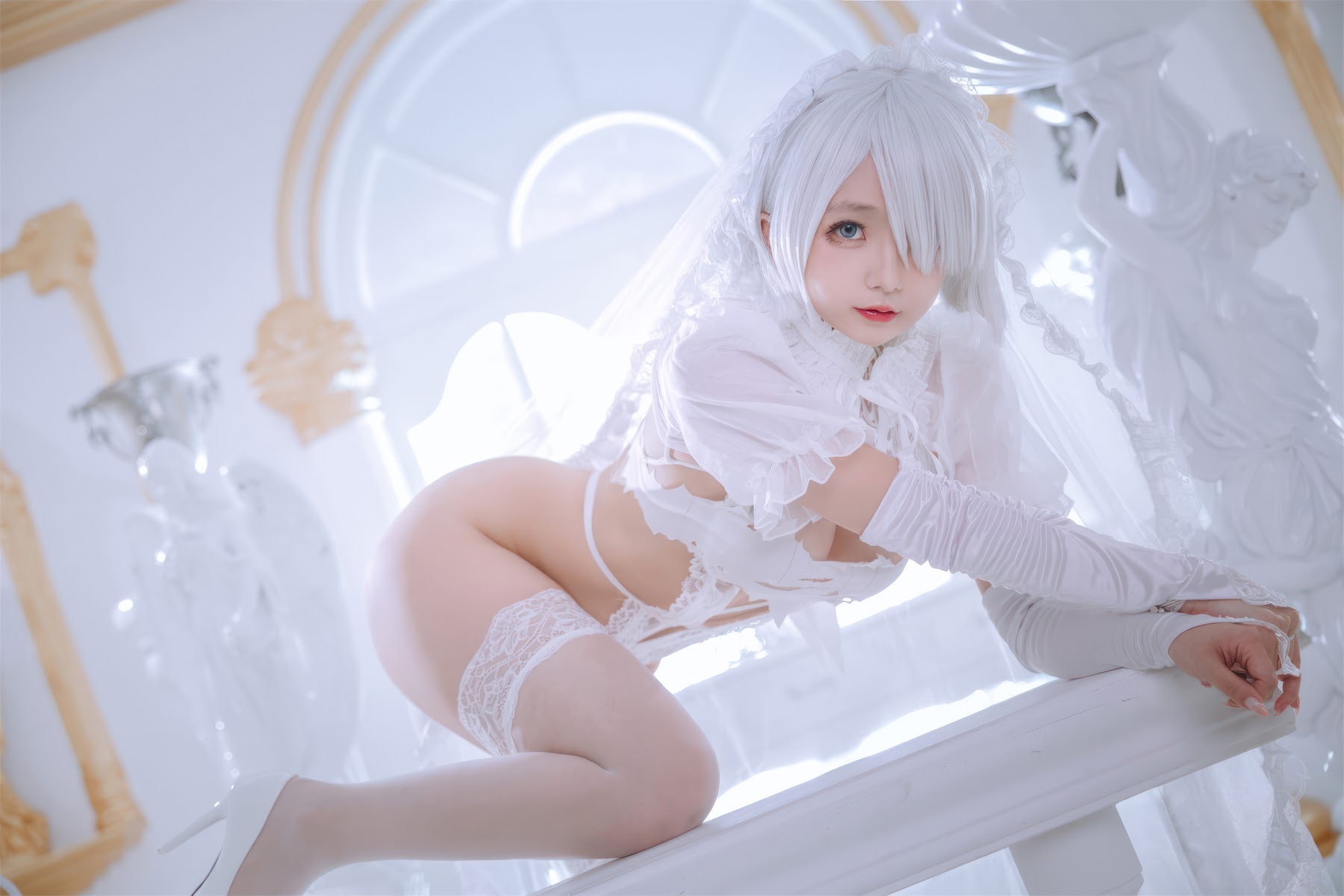 Coser@日奈娇 – 白色花嫁 - P41