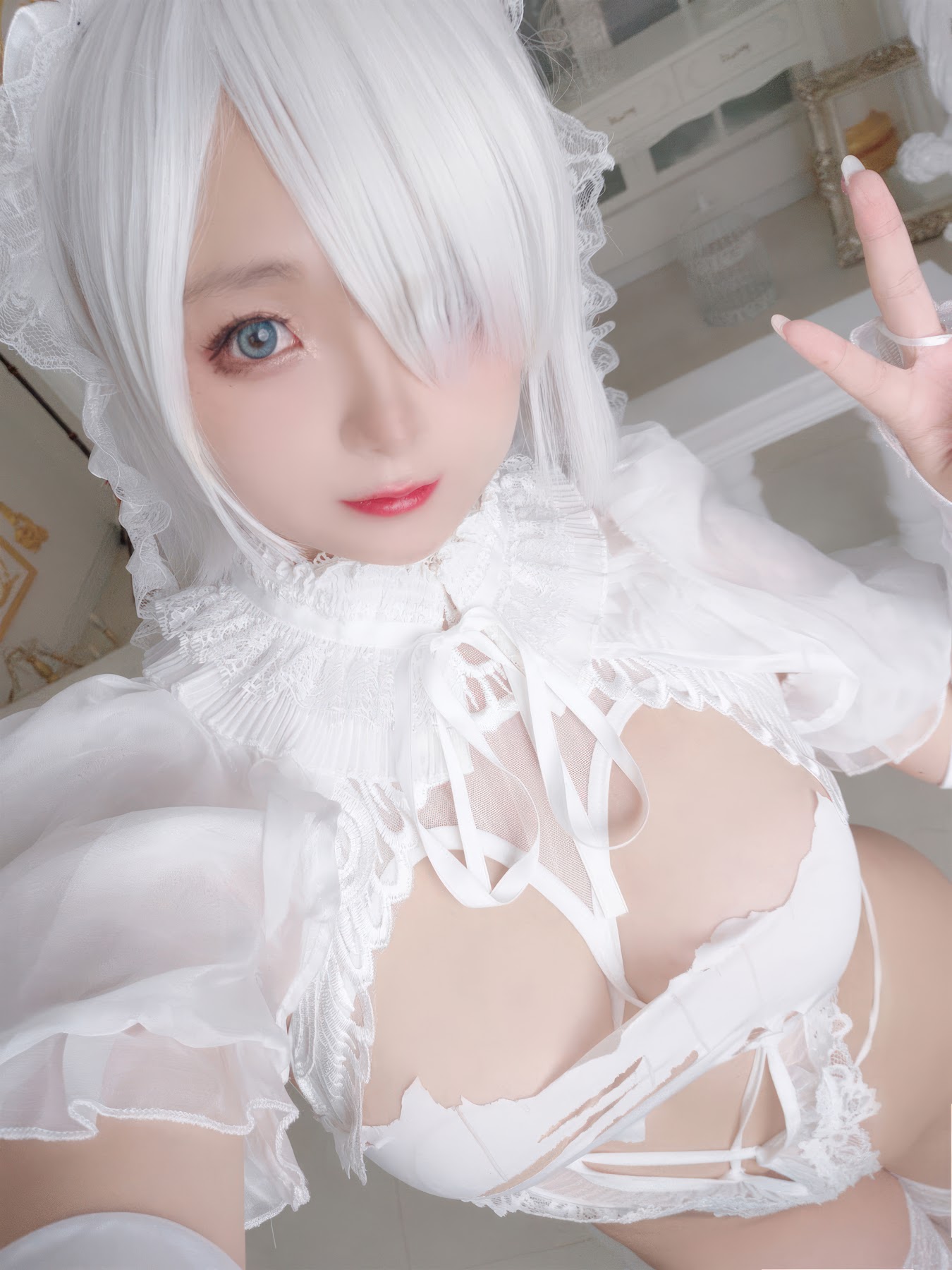 Coser@日奈娇 – 白色花嫁 - P51