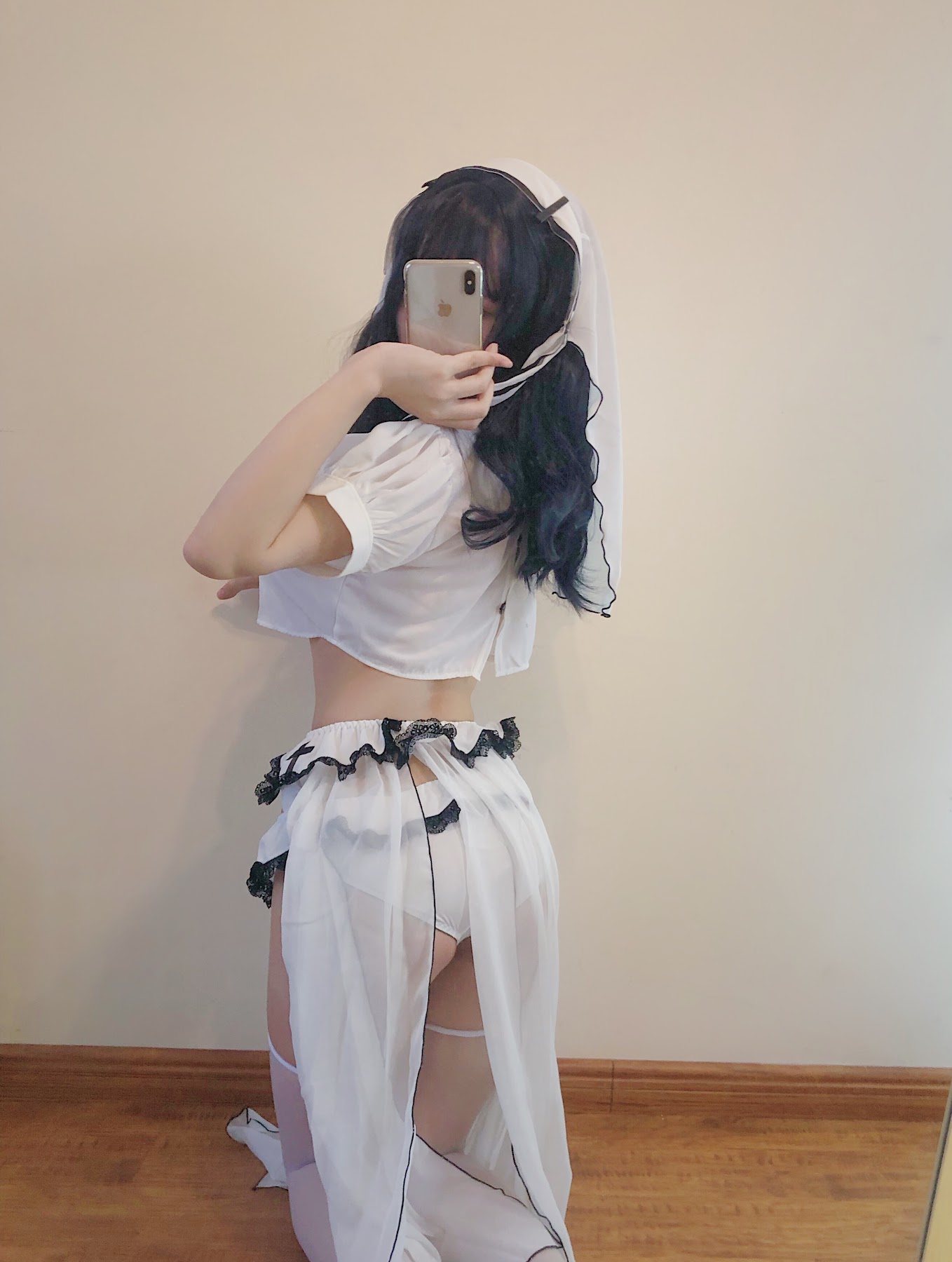 Coser@小仓千代w – 白色修女服自拍 - P12