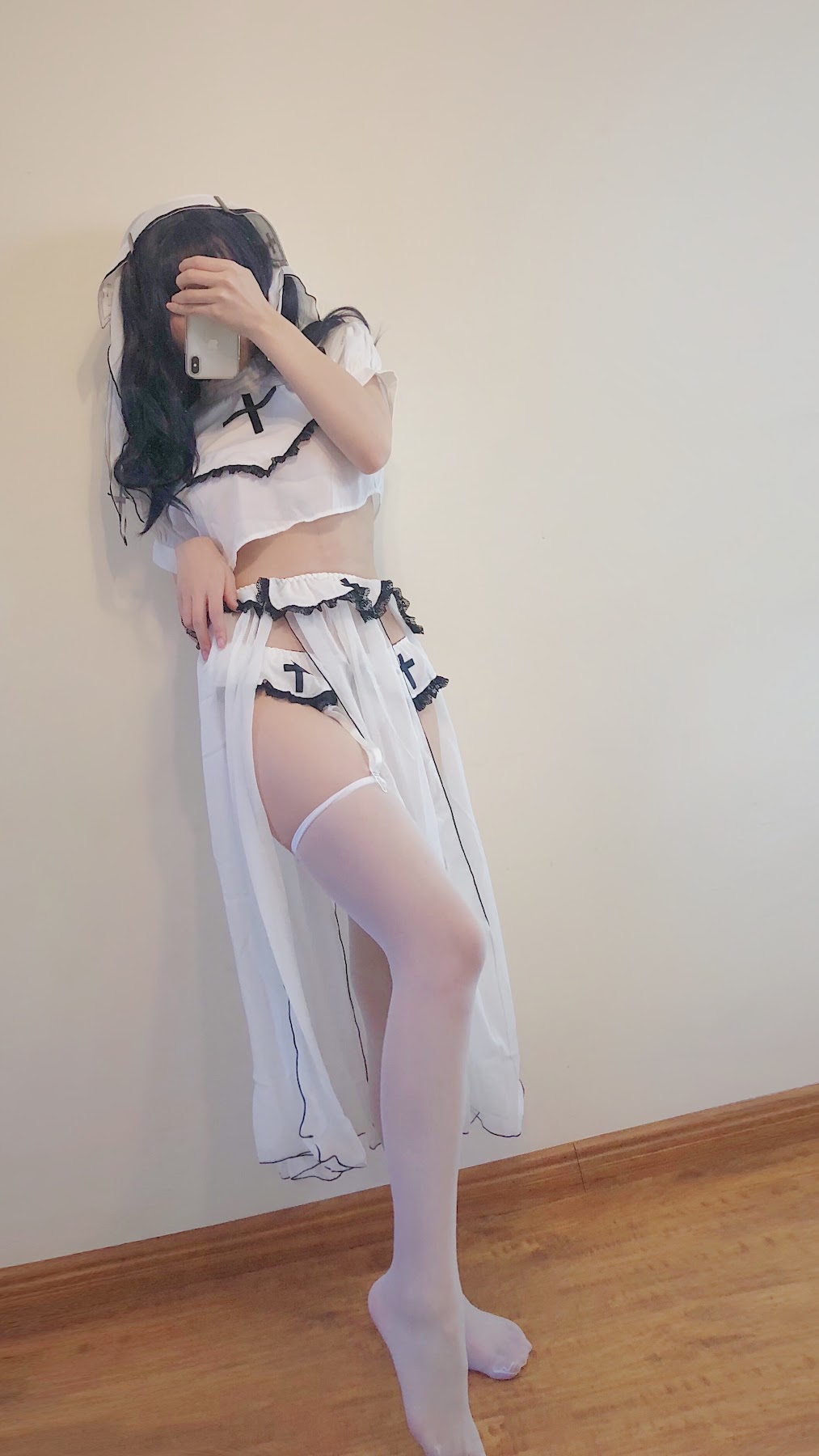 Coser@小仓千代w – 白色修女服自拍 - P24