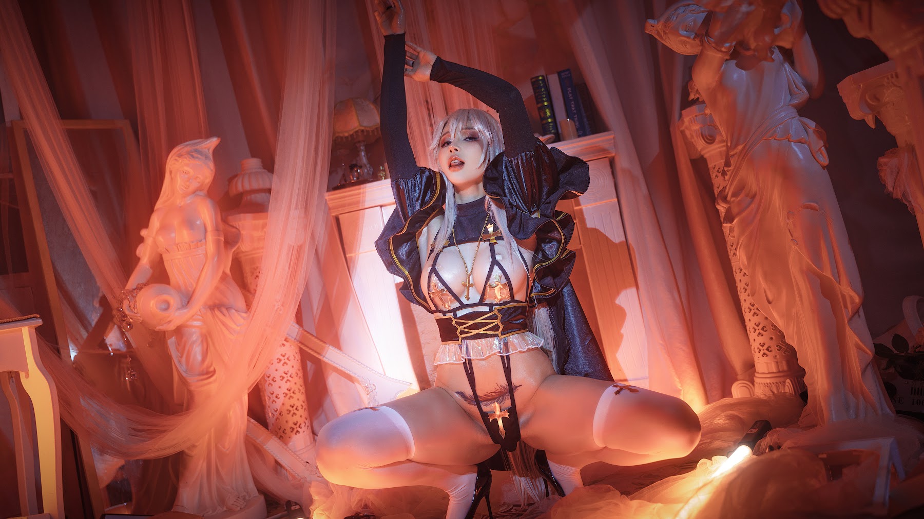 Coser@鹿八岁 – 堕落修女 - P16