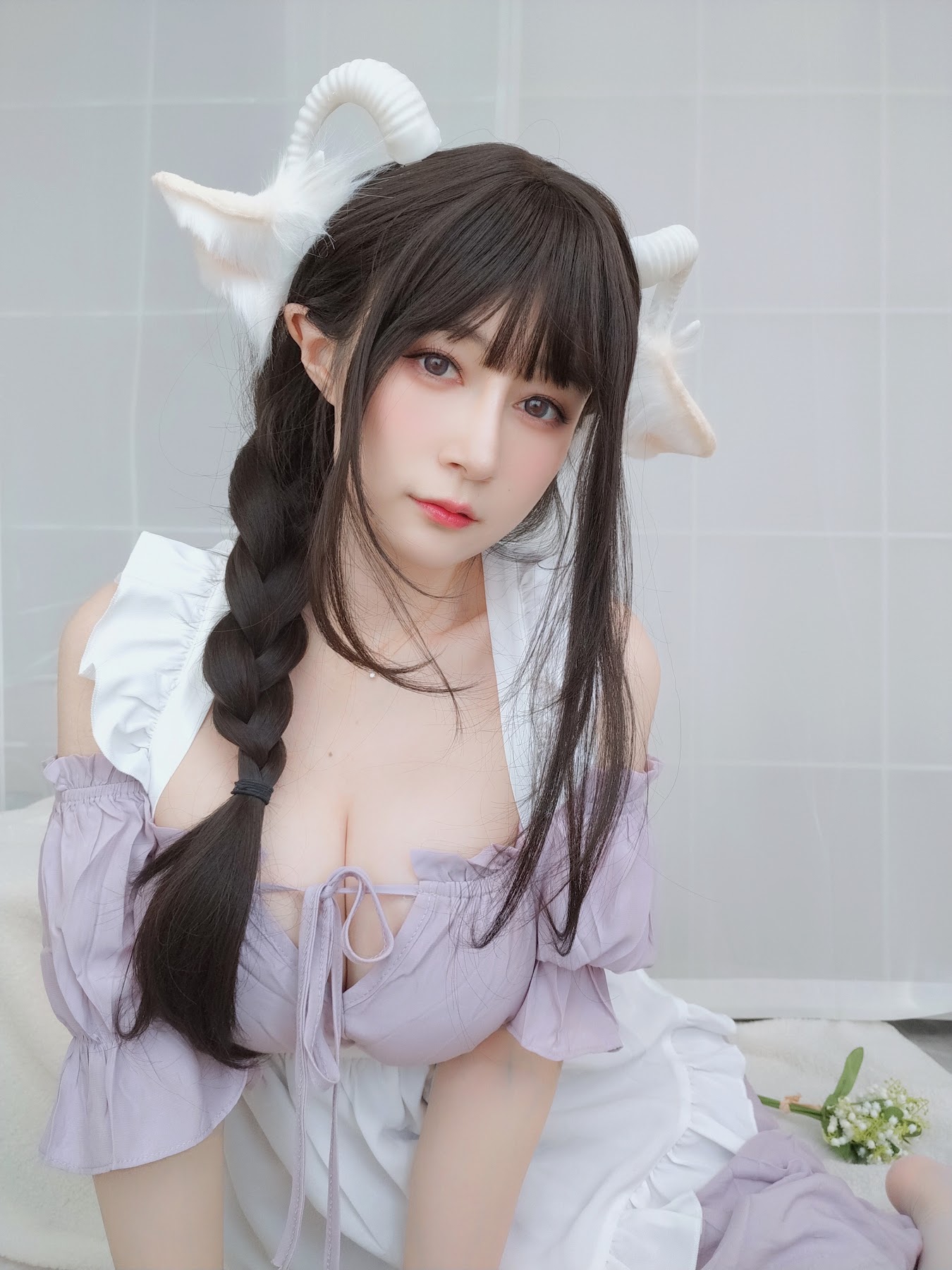 Coser@白银81 – 白丝兔耳女仆 - P116