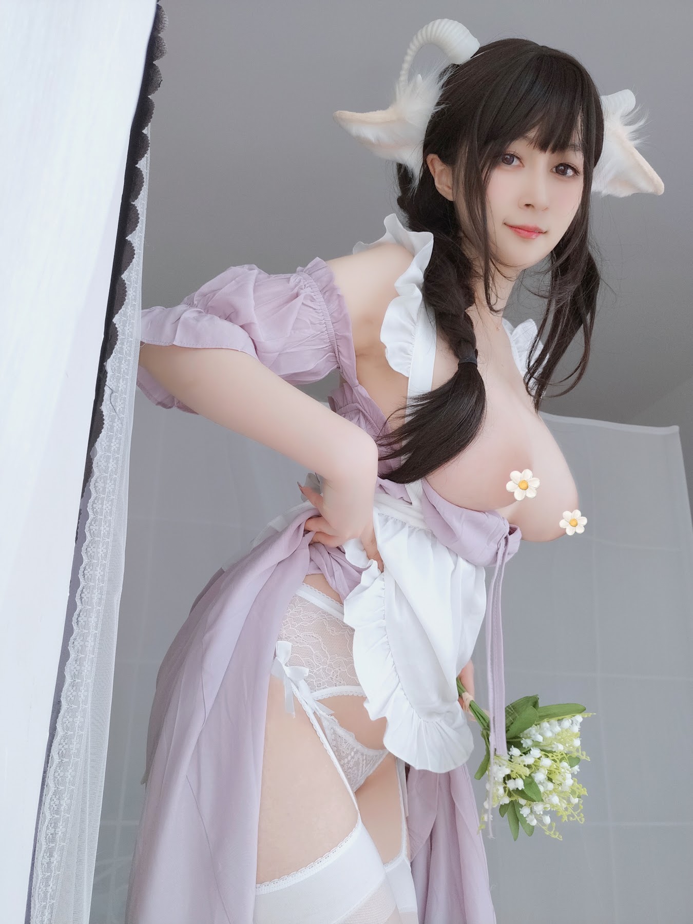 Coser@白银81 – 白丝兔耳女仆 - P97