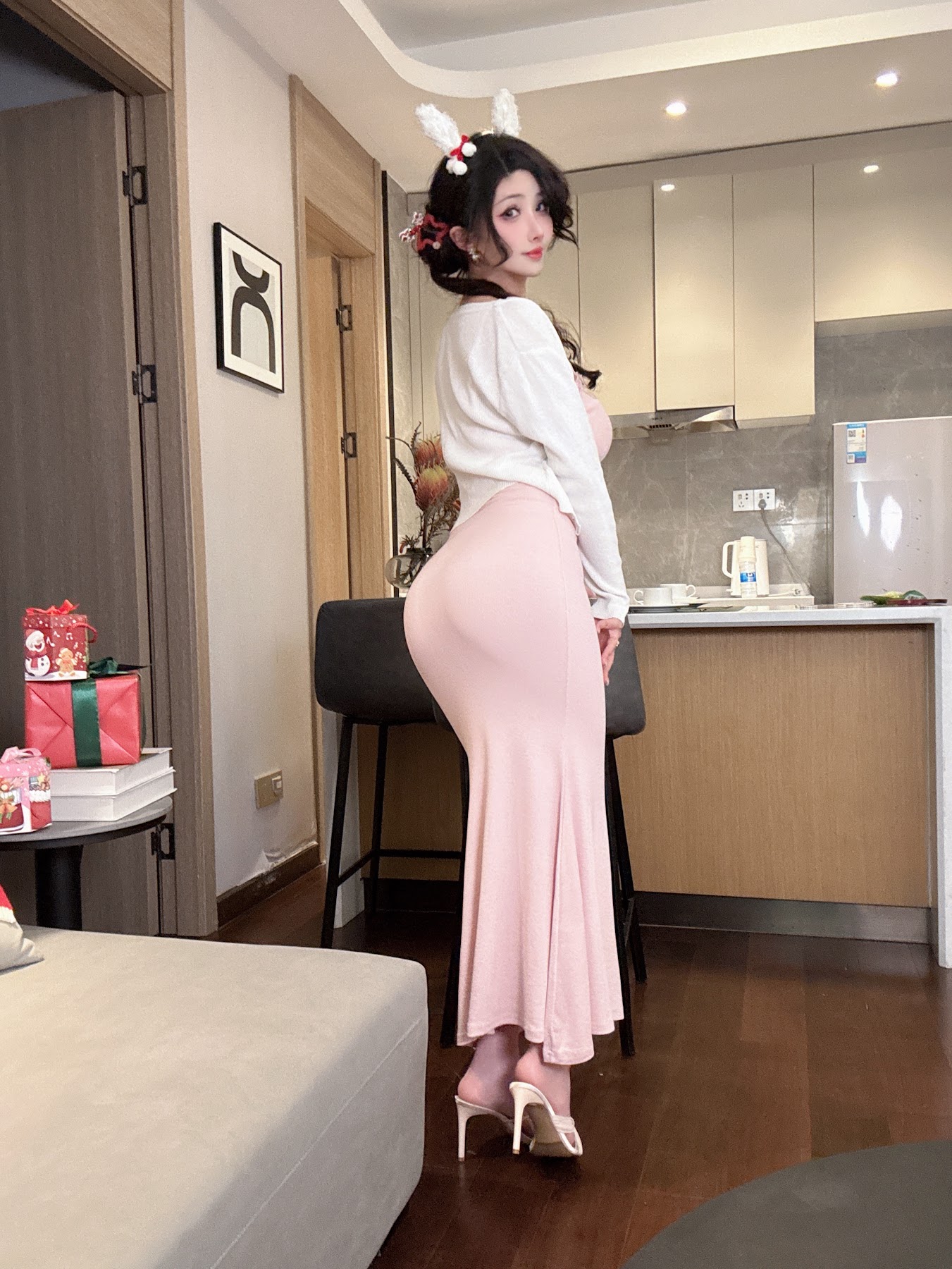 Coser@rioko凉凉子 – 圣诞草莓蛋糕 - P7