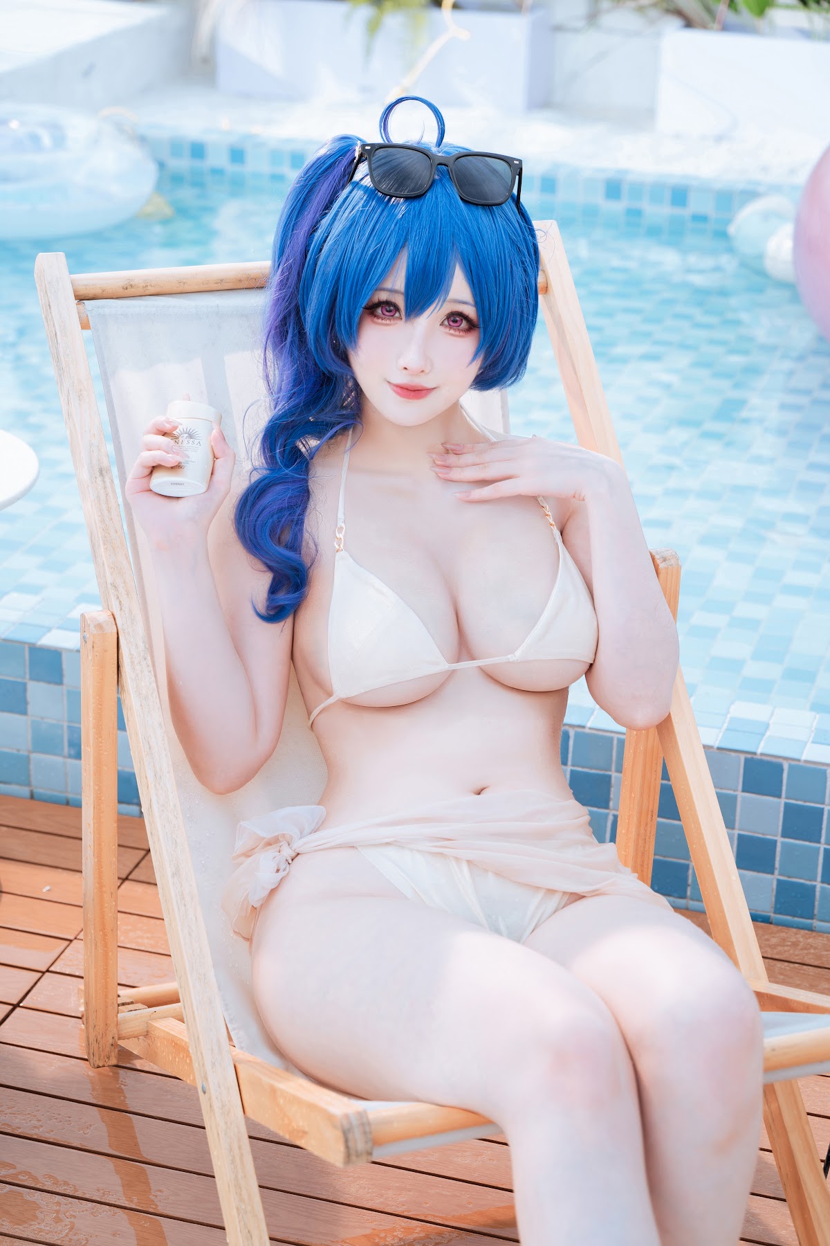 Coser@rioko凉凉子 – 圣路易斯 香槟色比基尼 - P23