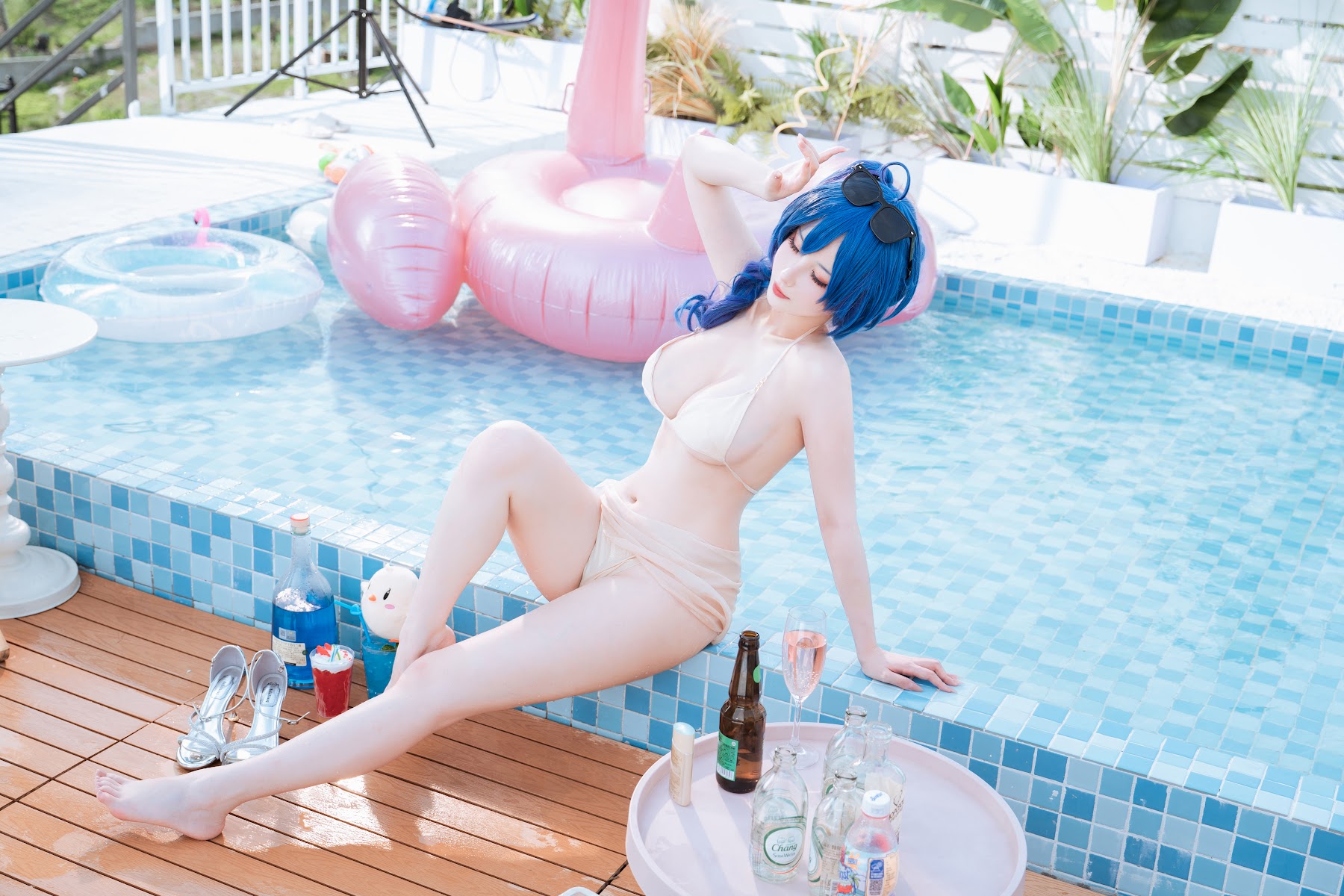 Coser@rioko凉凉子 – 圣路易斯 香槟色比基尼 - P29