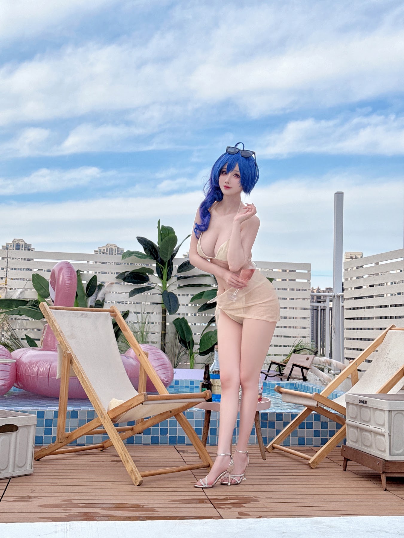 Coser@rioko凉凉子 – 圣路易斯 香槟色比基尼 - P39