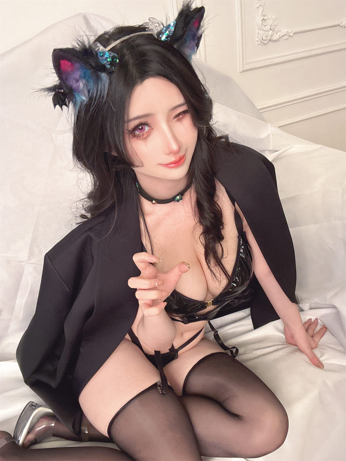 Coser@rioko凉凉子 Vol.124 万圣节小恶魔猫耳 - P18