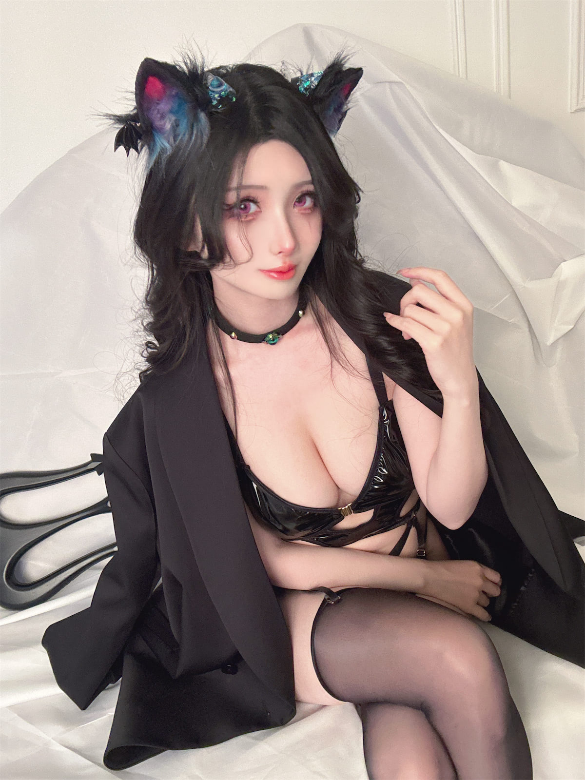 Coser@rioko凉凉子 Vol.124 万圣节小恶魔猫耳 - P24