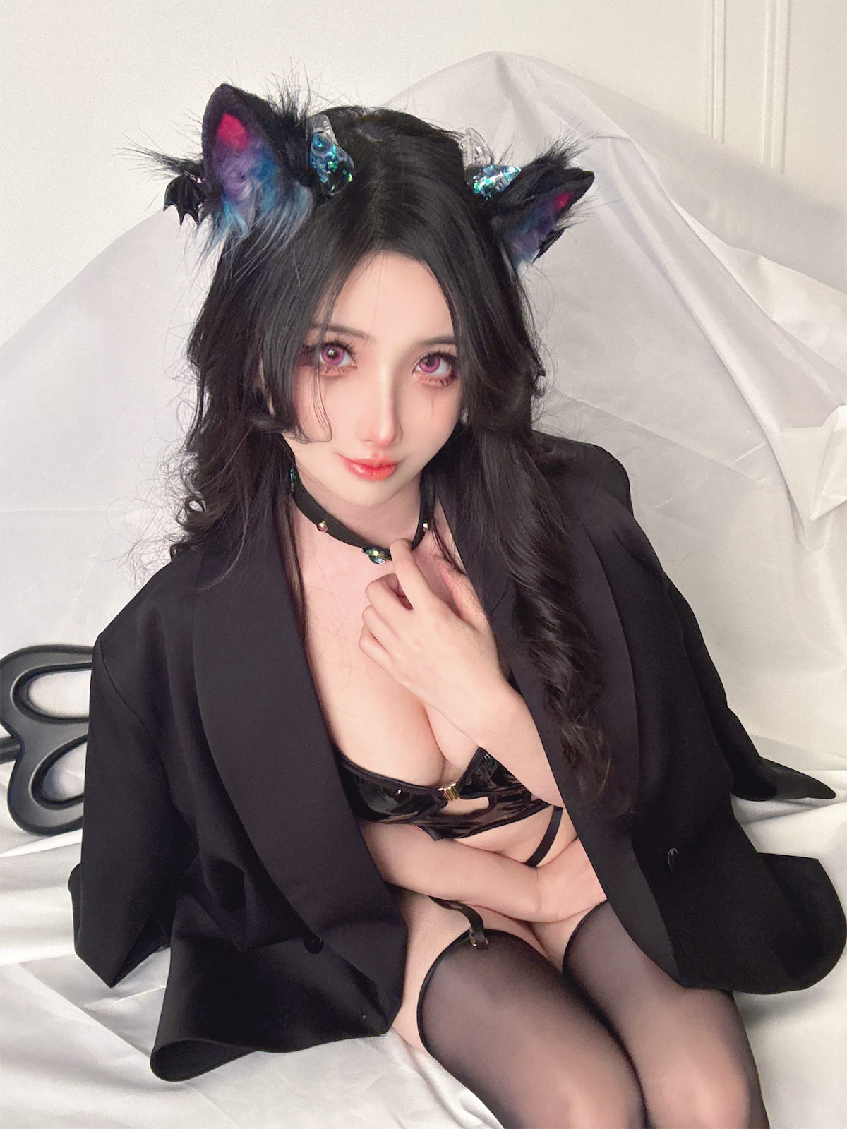 Coser@rioko凉凉子 Vol.124 万圣节小恶魔猫耳 - P30