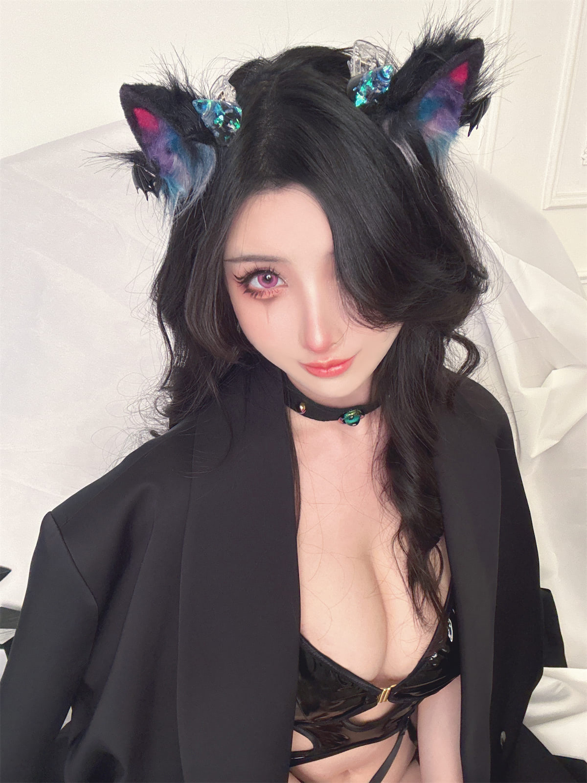 Coser@rioko凉凉子 Vol.124 万圣节小恶魔猫耳 - P5