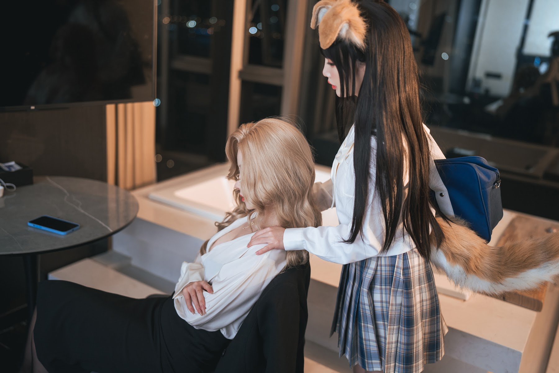 Coser@rioko凉凉子 Vol.106 rioko凉凉子&面饼仙儿 女上司组合版 - P23