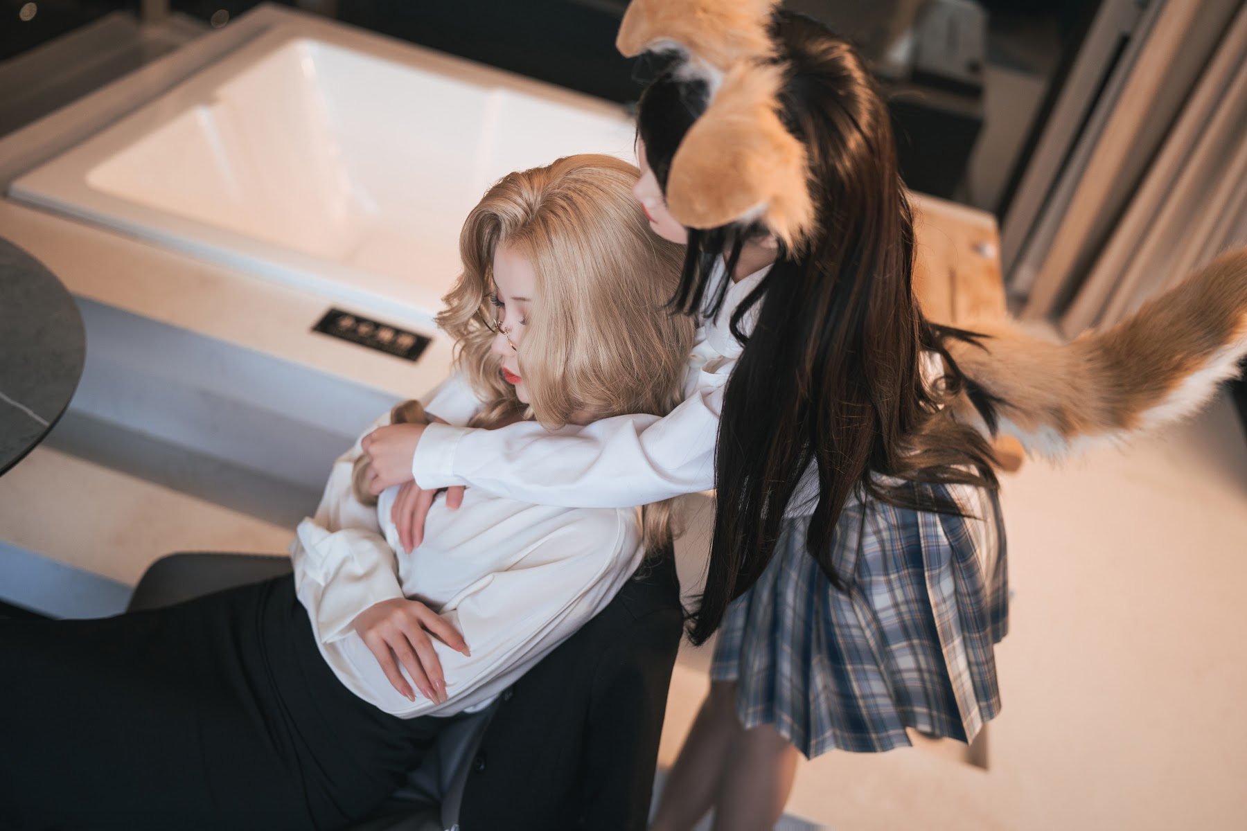 Coser@rioko凉凉子 Vol.106 rioko凉凉子&面饼仙儿 女上司组合版 - P34