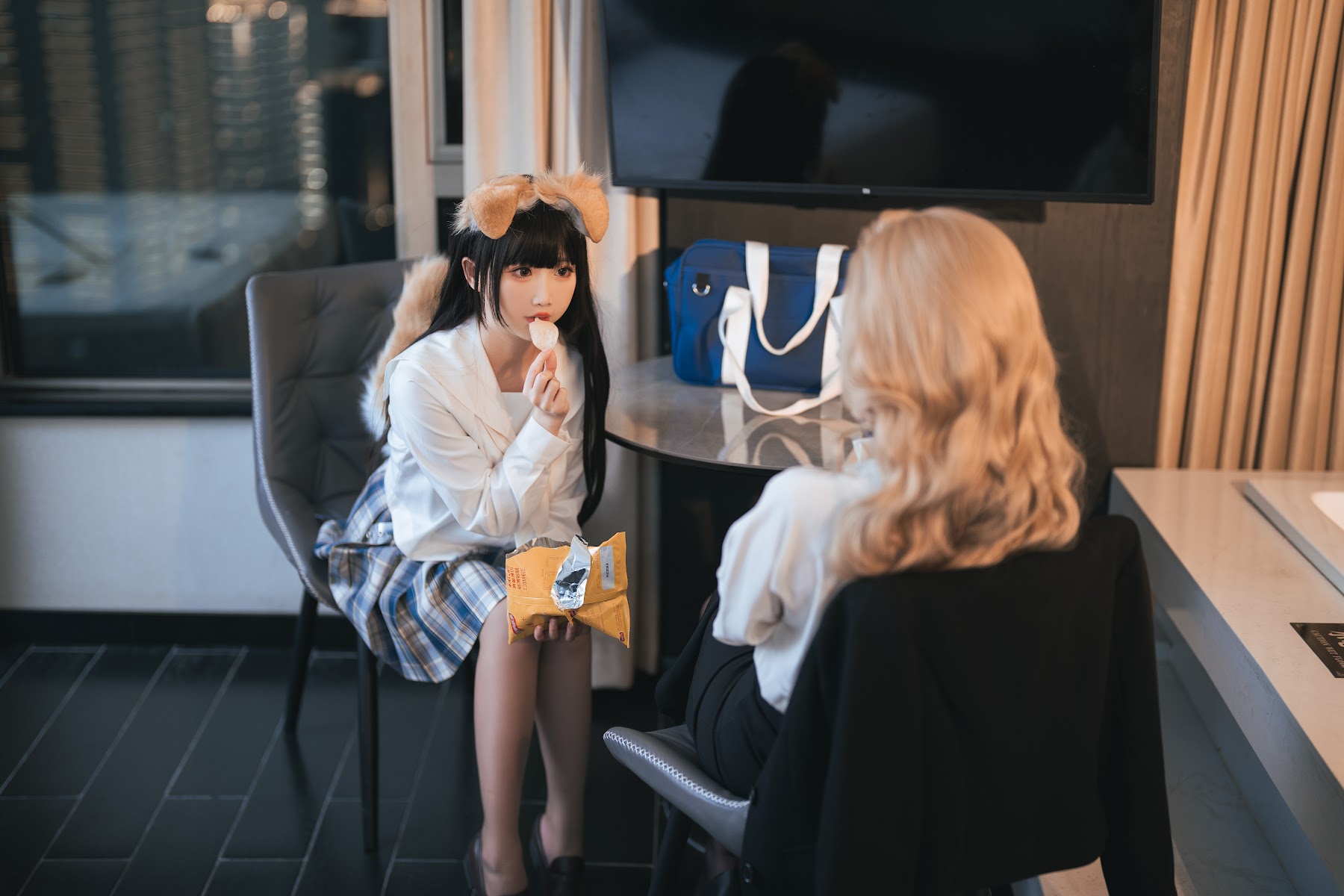 Coser@rioko凉凉子 Vol.106 rioko凉凉子&面饼仙儿 女上司组合版 - P37
