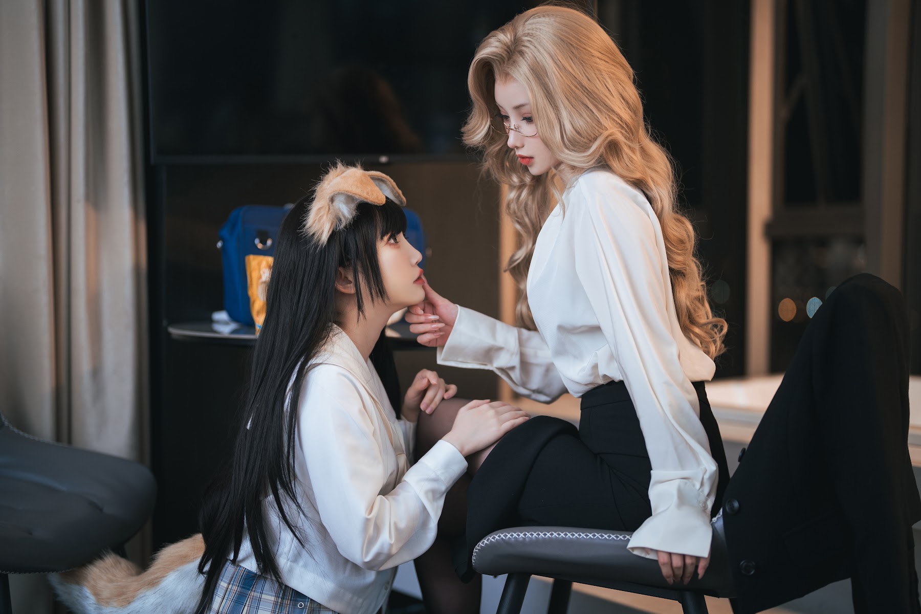 Coser@rioko凉凉子 Vol.106 rioko凉凉子&面饼仙儿 女上司组合版 - P38