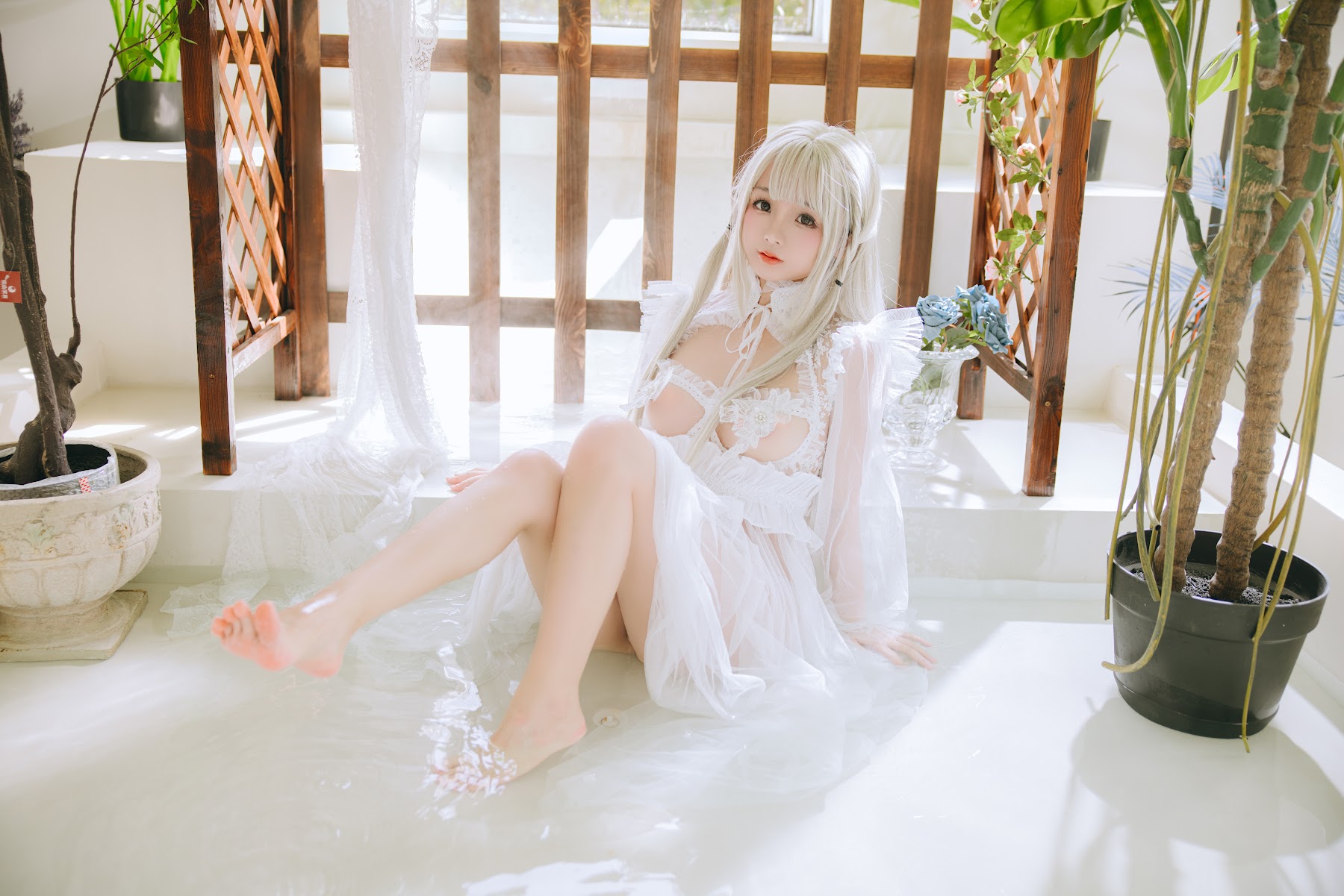 Coser@日奈娇 – 白纱衣 - P43