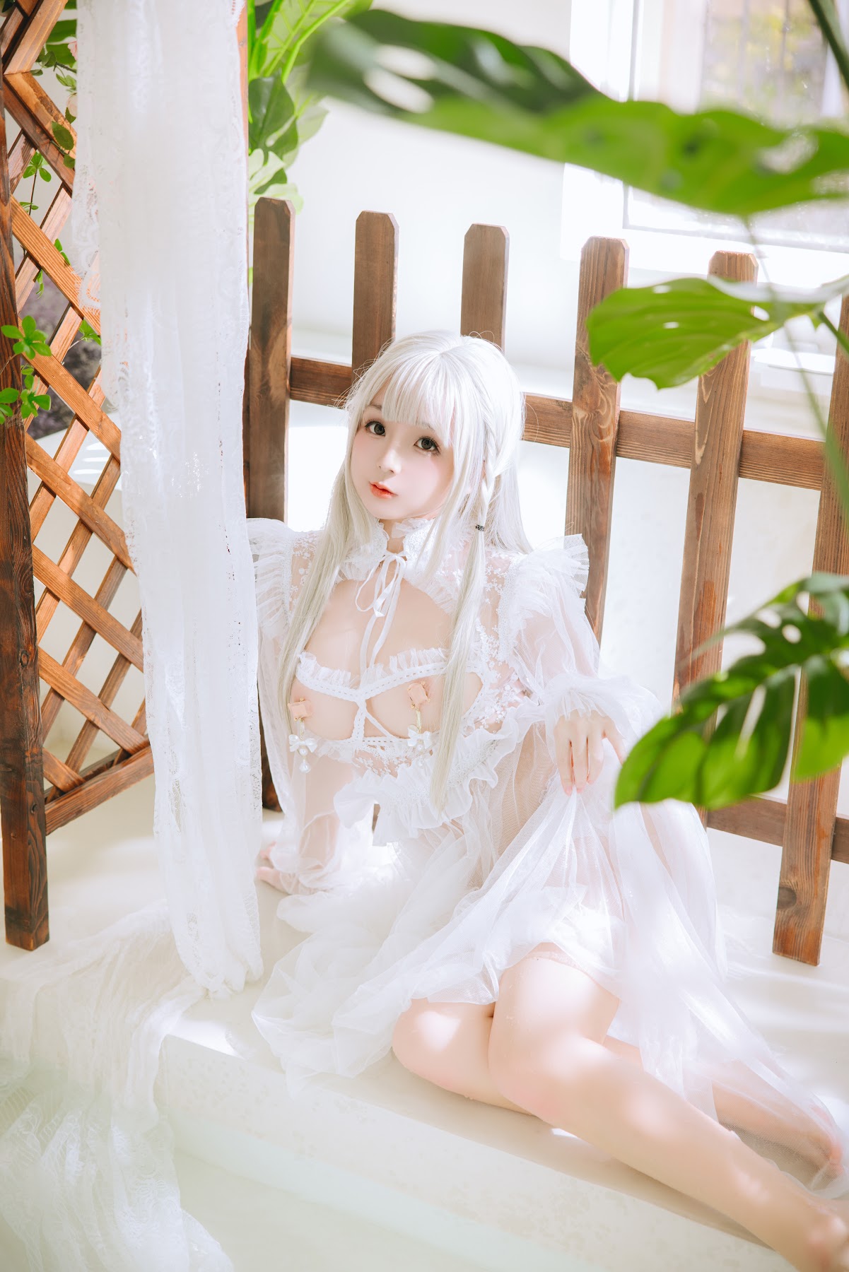 Coser@日奈娇 – 白纱衣 - P57