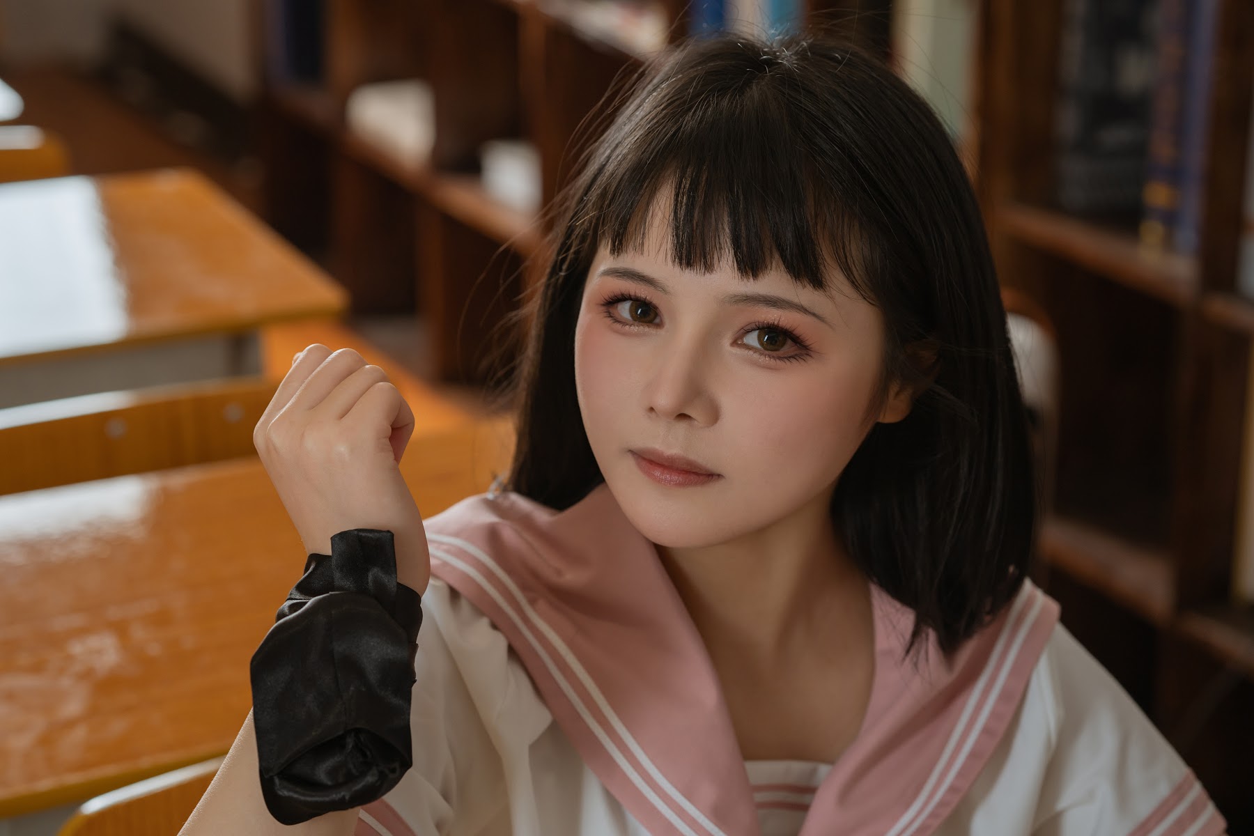 Coser@七月喵子 (qiyuemiaozi) No.42 & 奈汐酱nice – 放学后的补习 - P1