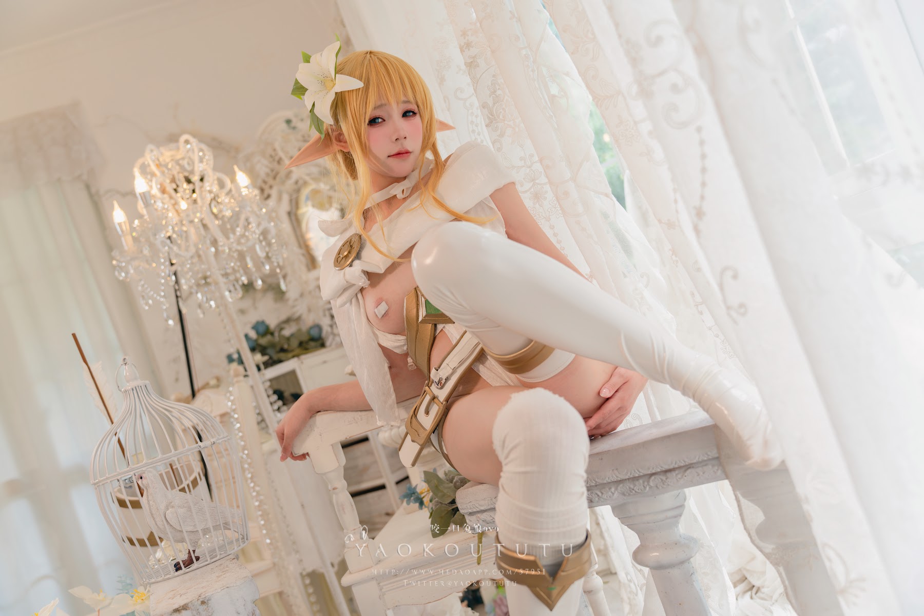 Coser@黏黏团子兔 – 六月订阅『精灵 弓箭手』广寒宫 - P27