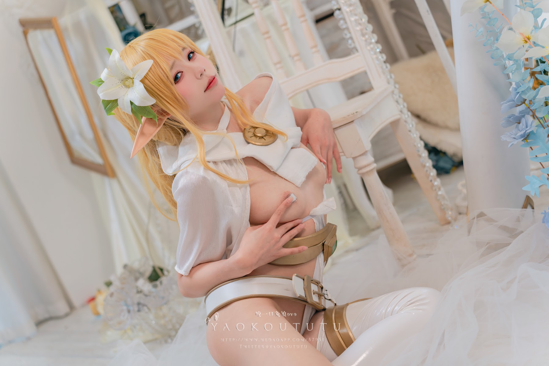 Coser@黏黏团子兔 – 六月订阅『精灵 弓箭手』广寒宫 - P32
