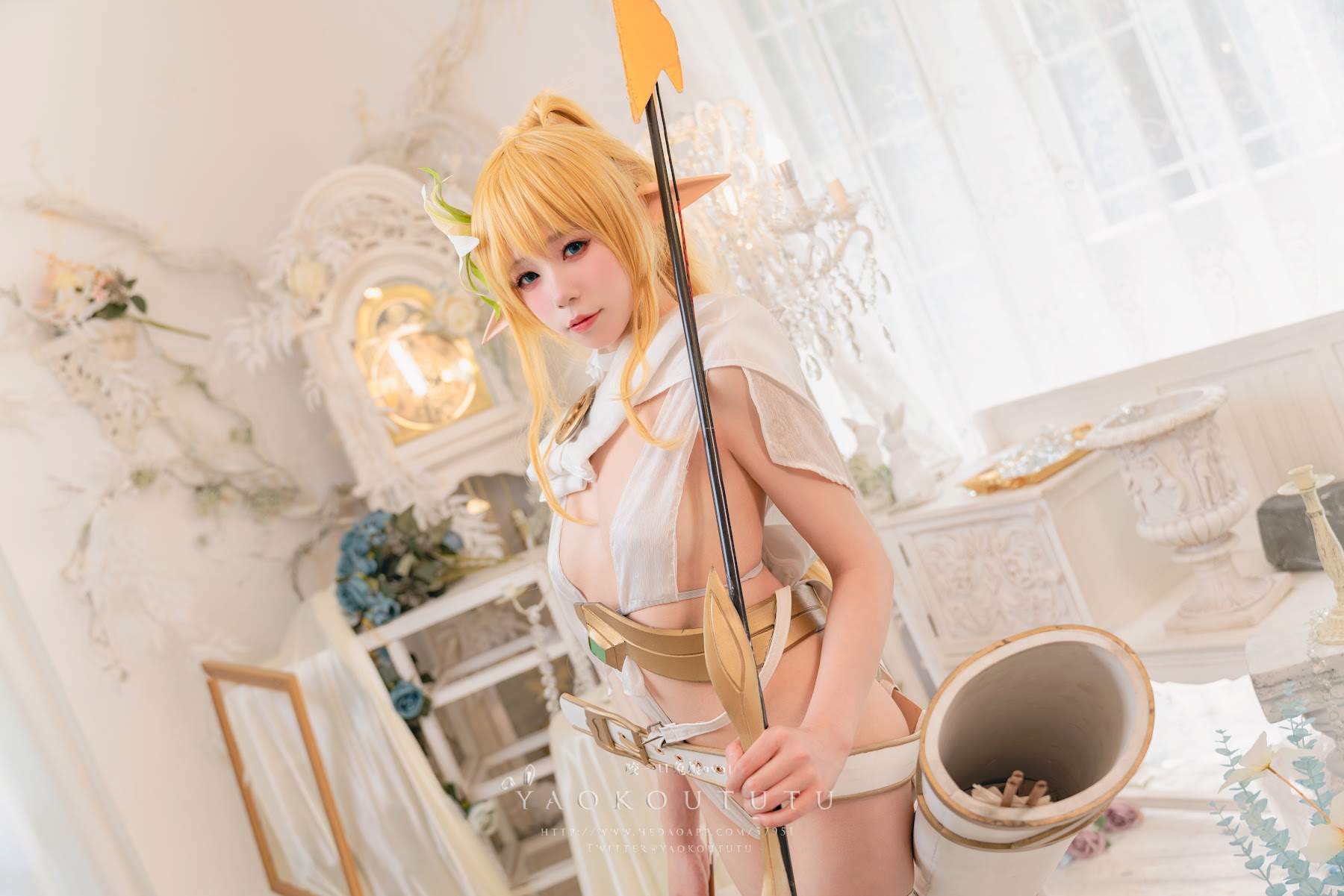 Coser@黏黏团子兔 – 六月订阅『精灵 弓箭手』广寒宫 - P34
